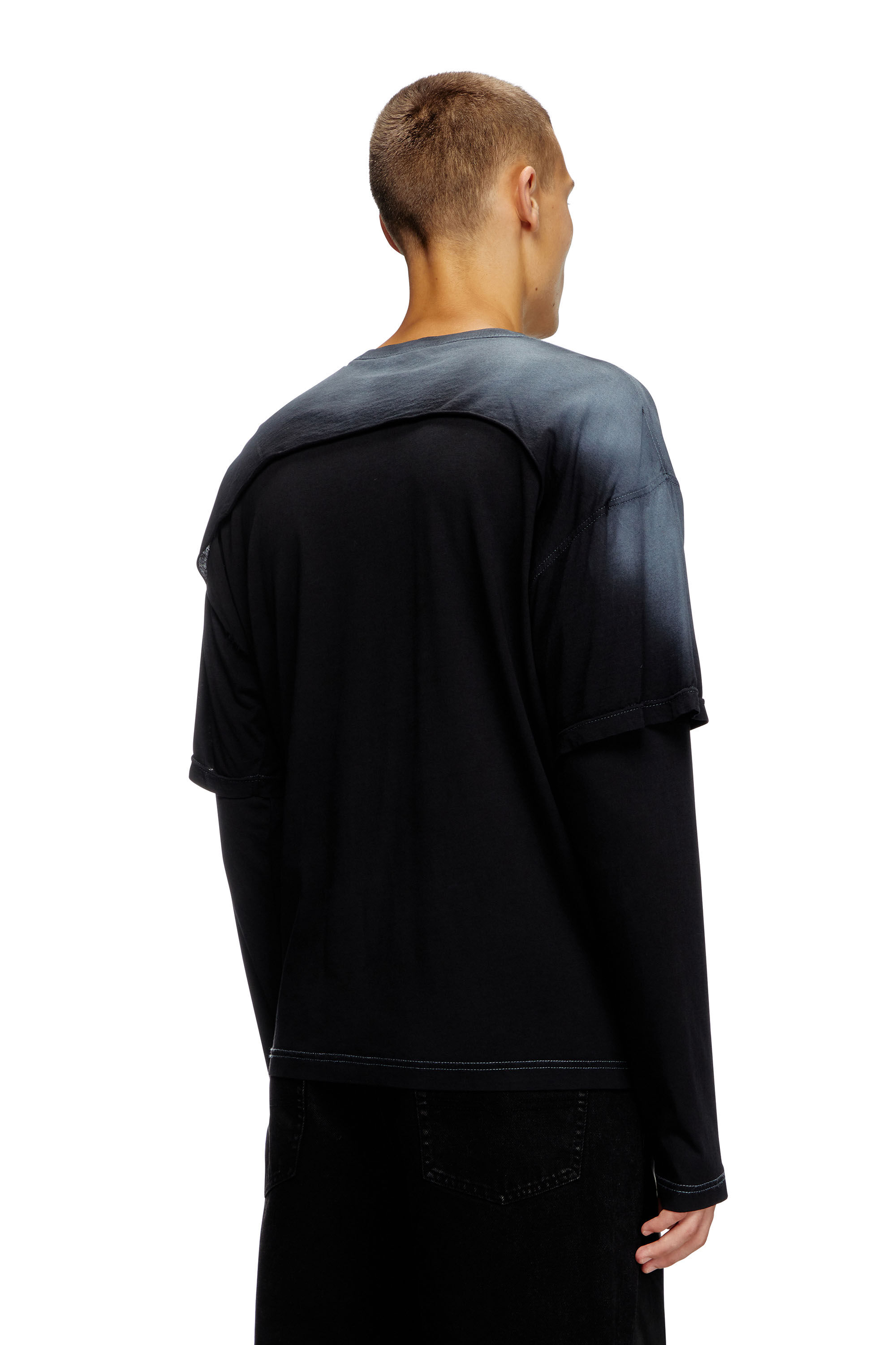 DIESEL t-besh-cut デストロイド ロングスリーブTシャツ DIESEL t-besh-cut デストロイド ロングスリーブTシャツ