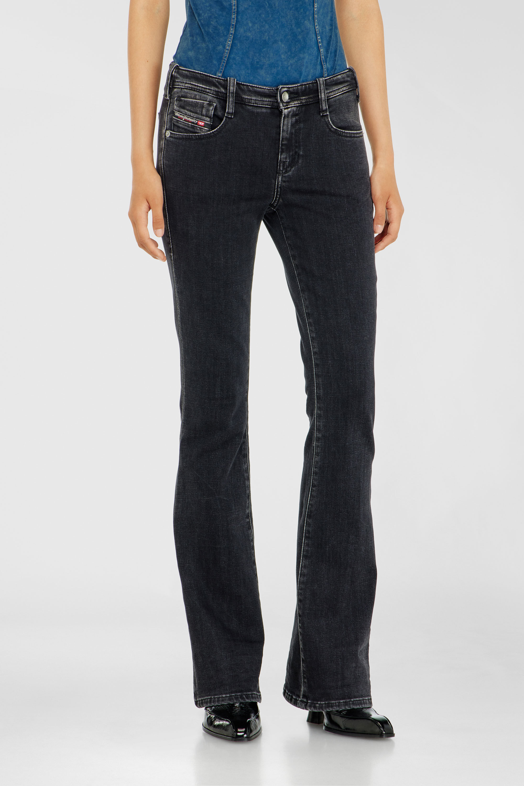 Diesel - Woman's Bootcut Jeans 1969 D-Ebbey 09P75, Black/Dark grey - 4