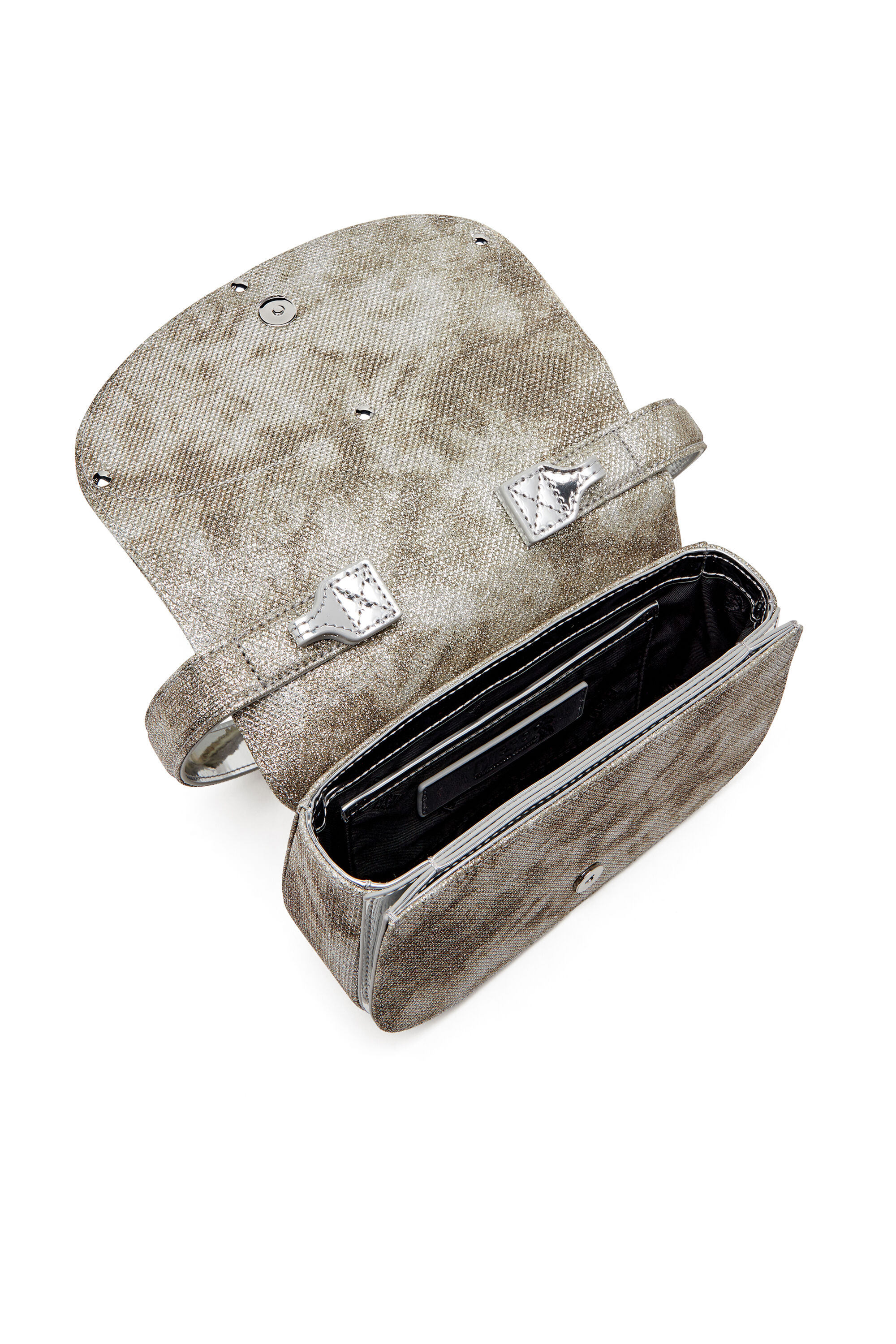 Women's 1DR-Iconic shoulder bag in shimmer fabric | Green Women's 1DR-Iconic shoulder bag in shimmer fabric | Green