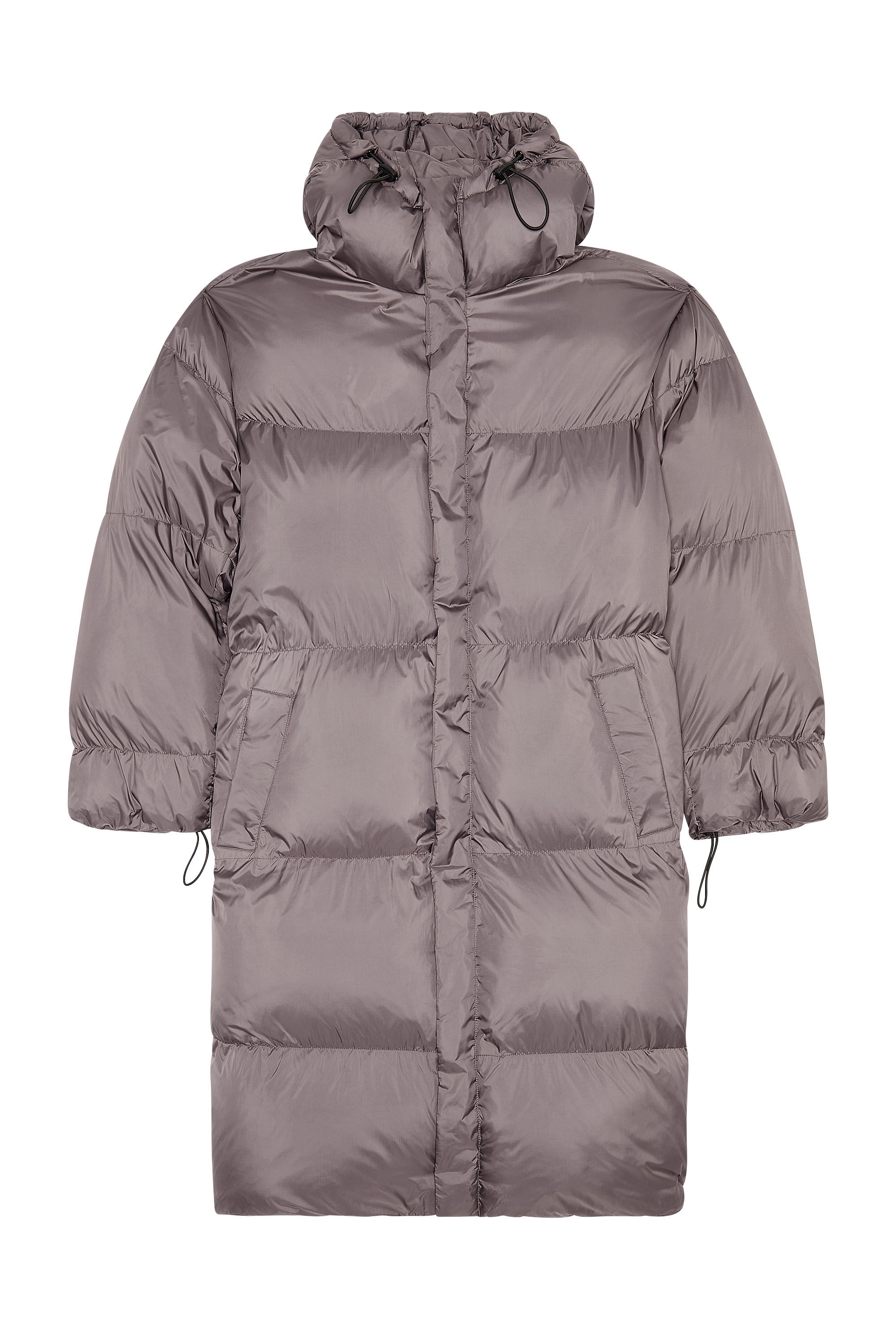 Diesel - W-TAKRY, Man's Puffer coat with stitched oval D logo in Grey - 2