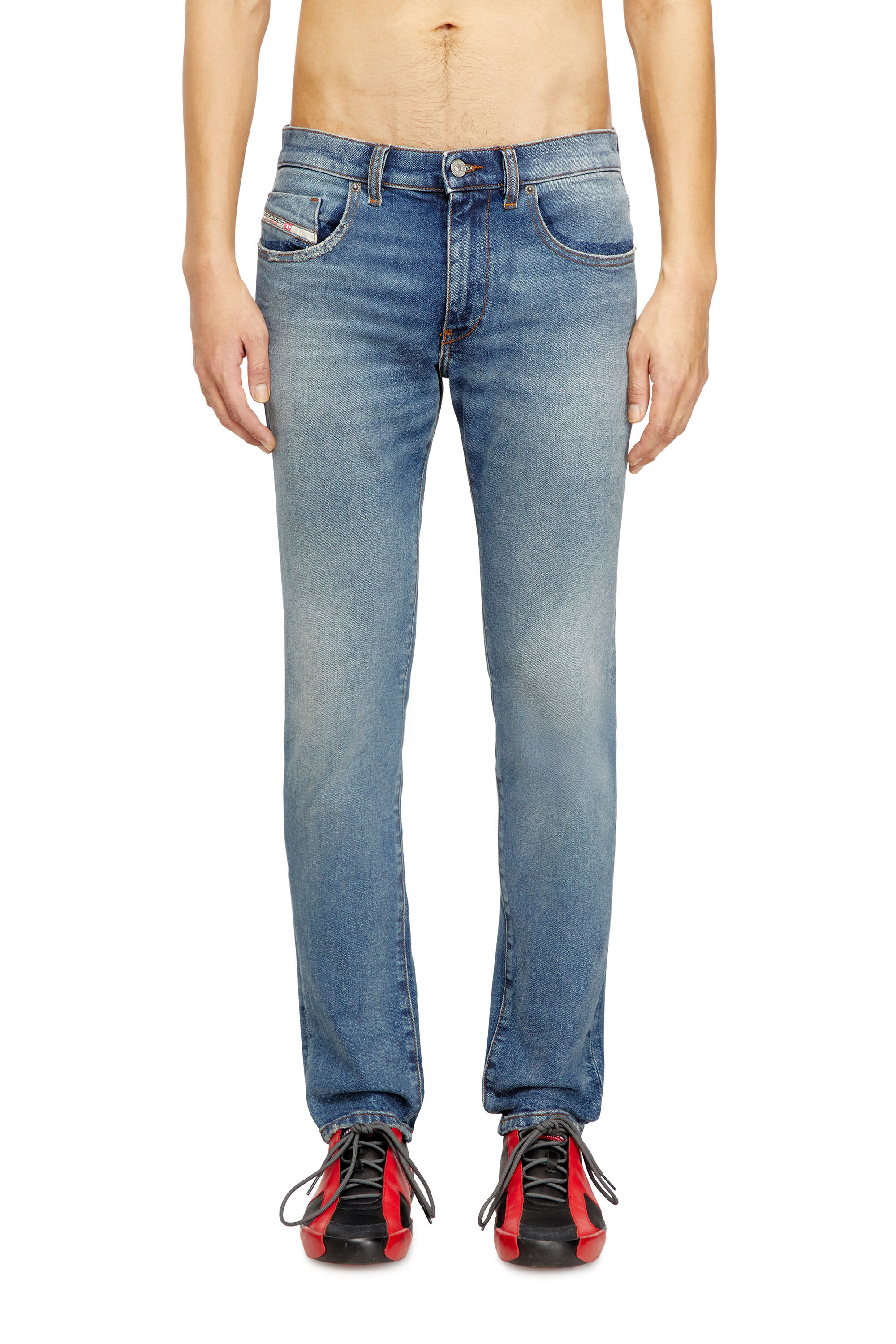 Diesel - Man's Slim Jeans 2019 D-Strukt 0DBEF, Medium blue - 3