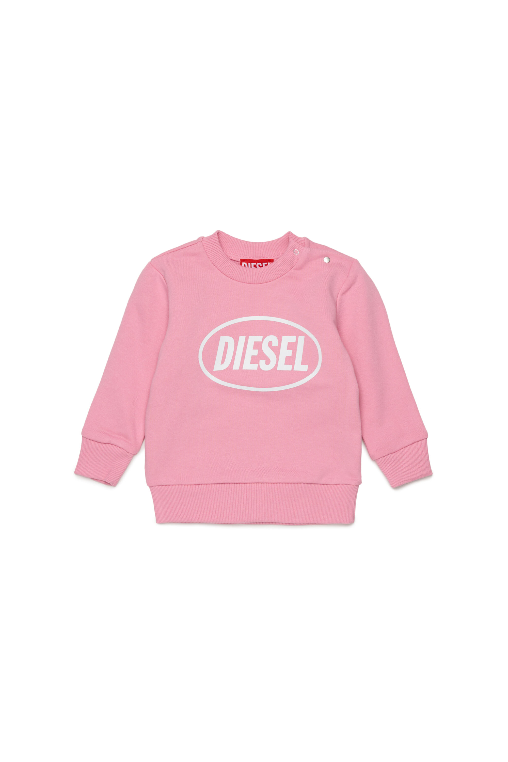 Diesel - SLOTTYB, Unisex's Sweatshirt with logo print in Pink - 1