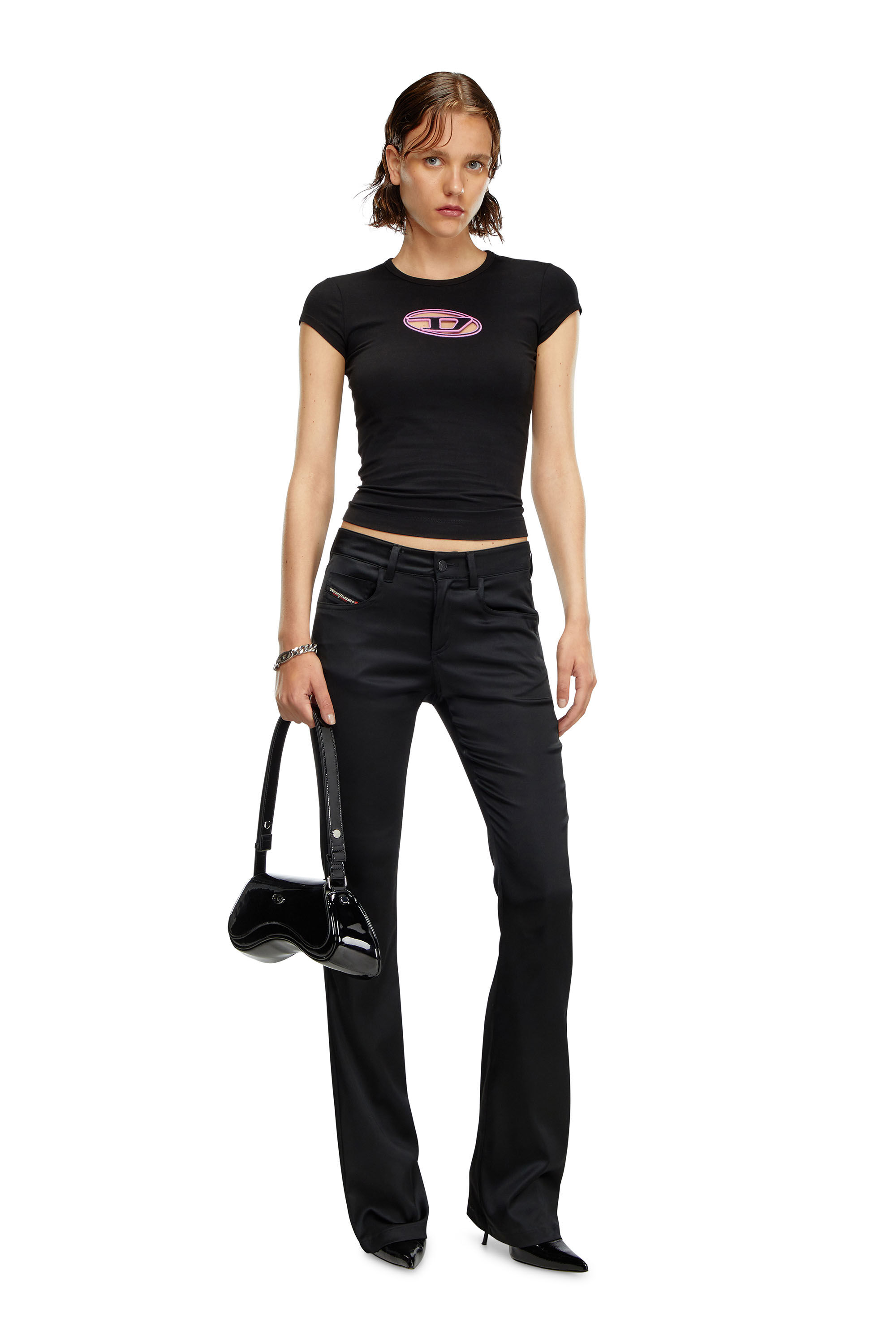 Diesel - T-ANGIE, Black/Pink - Image 1