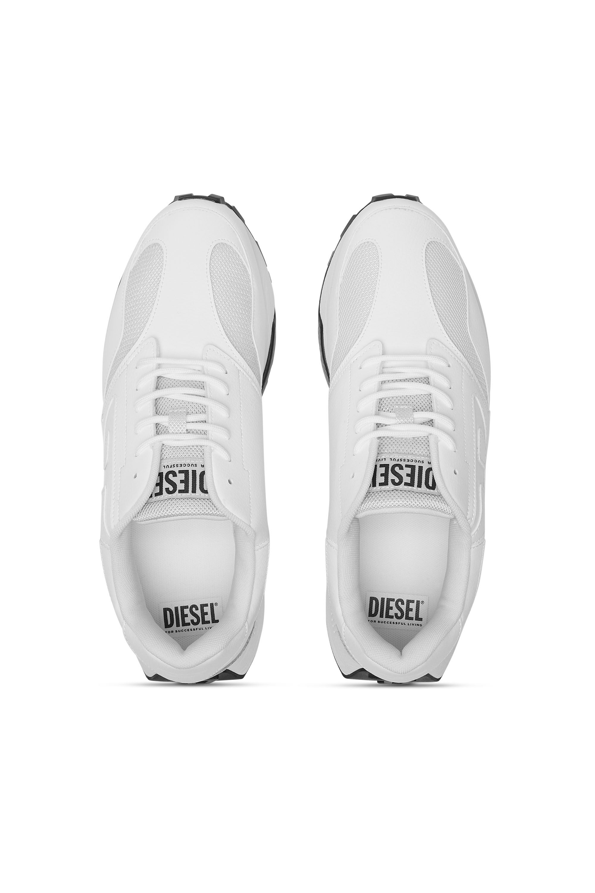 Diesel - S-TAME-D RUNNING, Man's S-Tame-D-Sneakers in mesh, suede and PU in White - 4