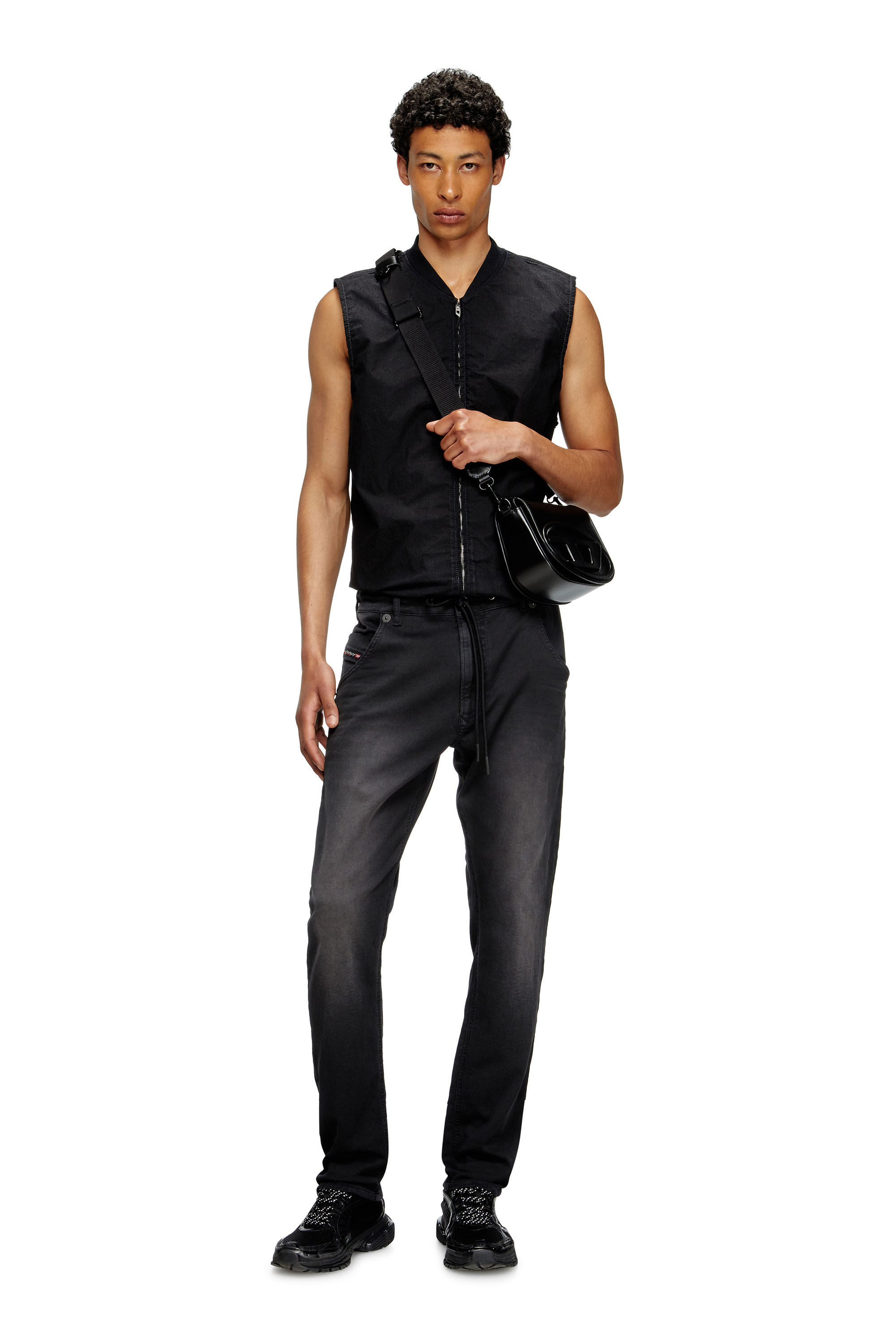 Diesel - Man's Regular 2030 D-Krooley Joggjeans® 0670M, Black/Dark grey - 1
