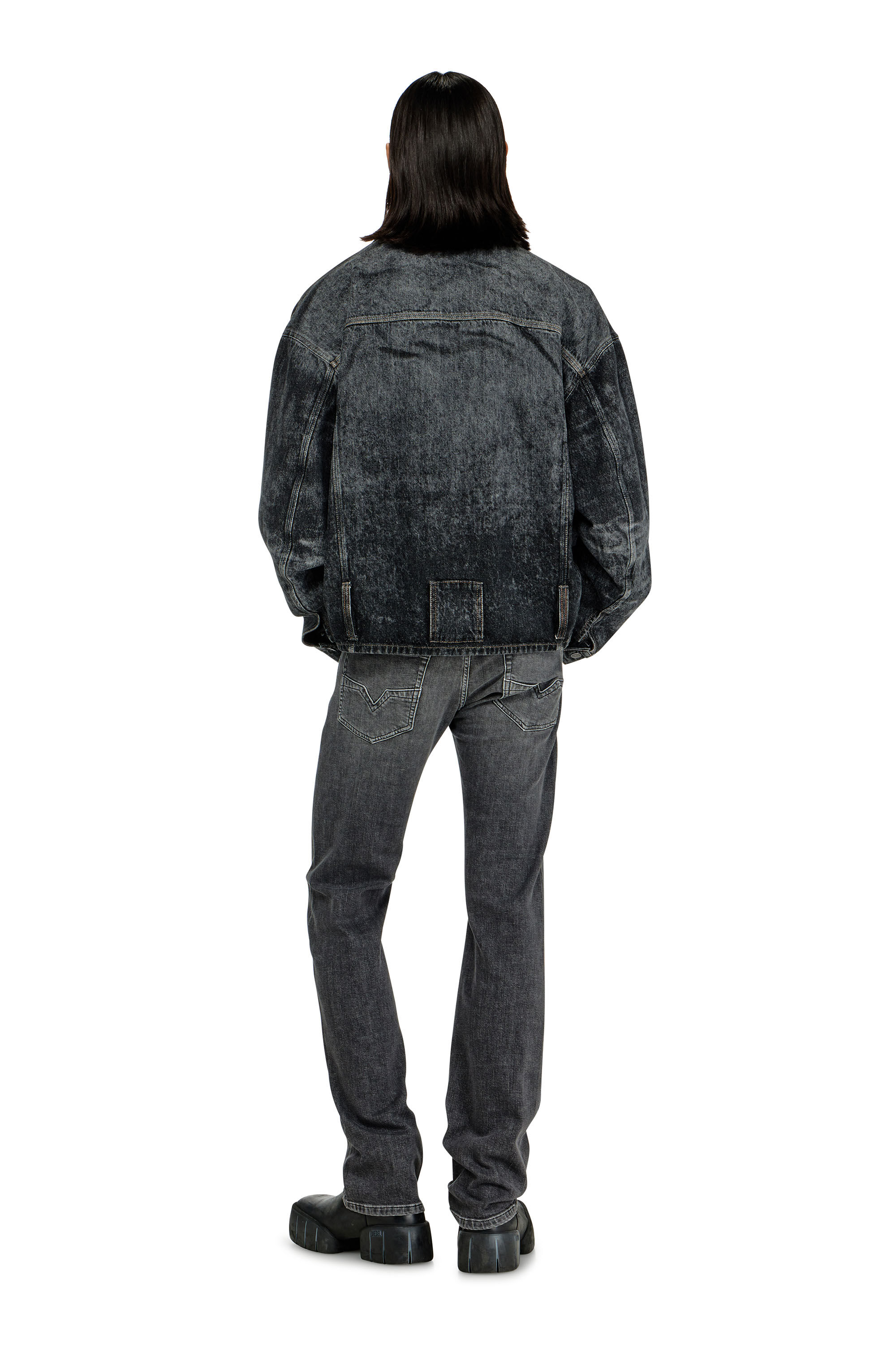 Diesel - Man's Regular Jeans 1985 Larkee 0HDBD, Black/Dark grey - 3