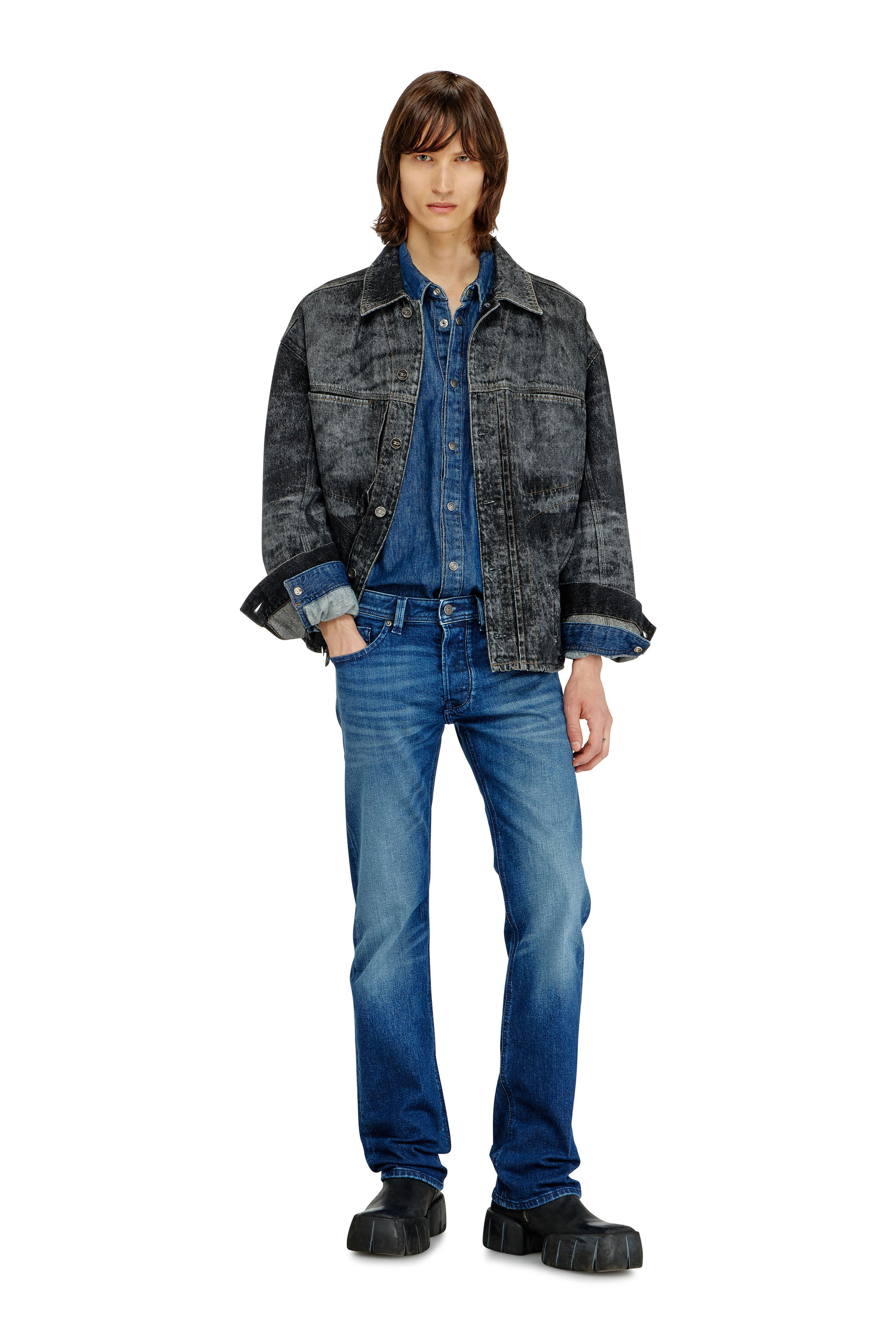 Men's Regular Jeans | Dark Blue | Diesel 1985 Larkee