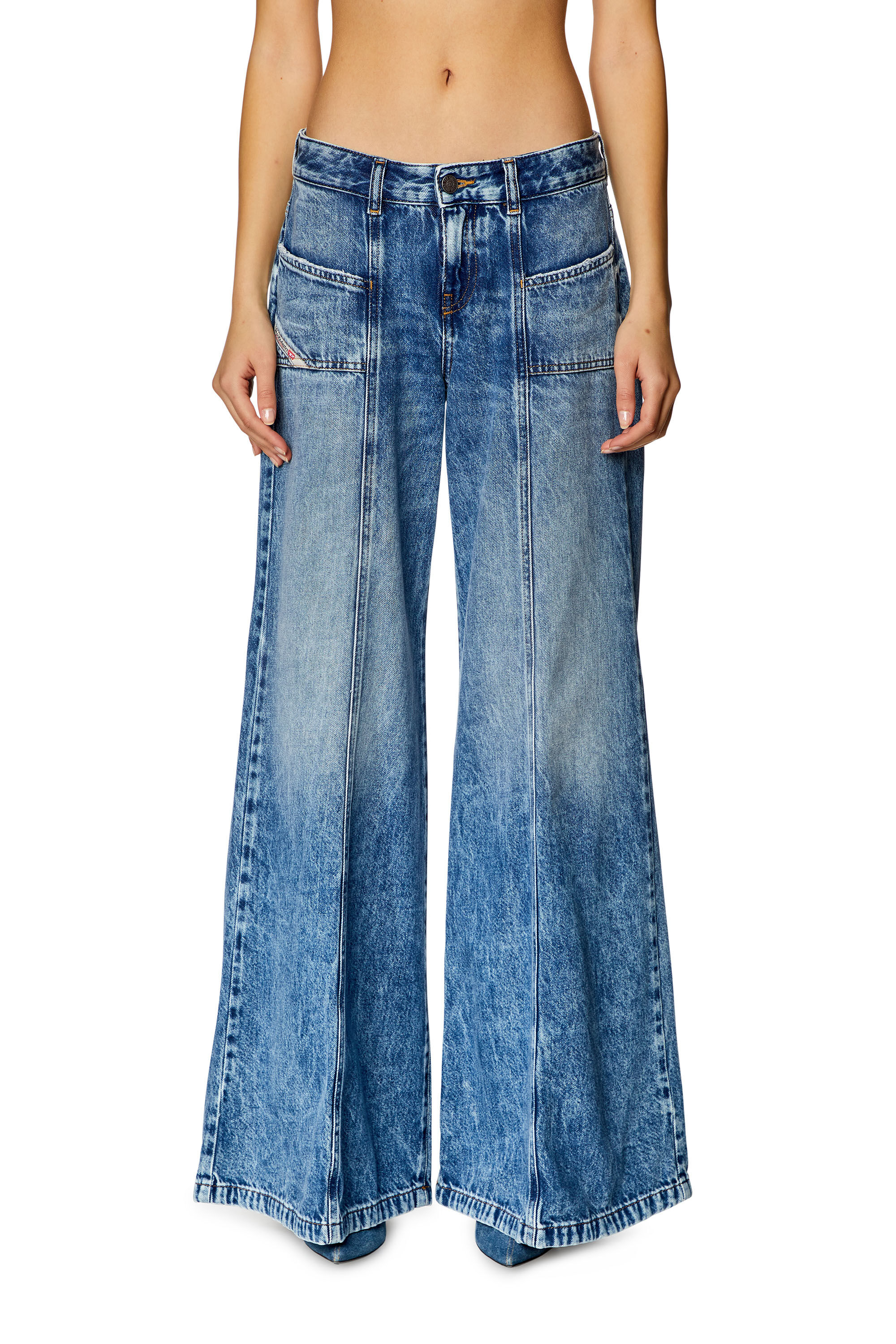 Diesel - Bootcut and Flare Jeans D-Akii 09H95, Medium blue - Image 3