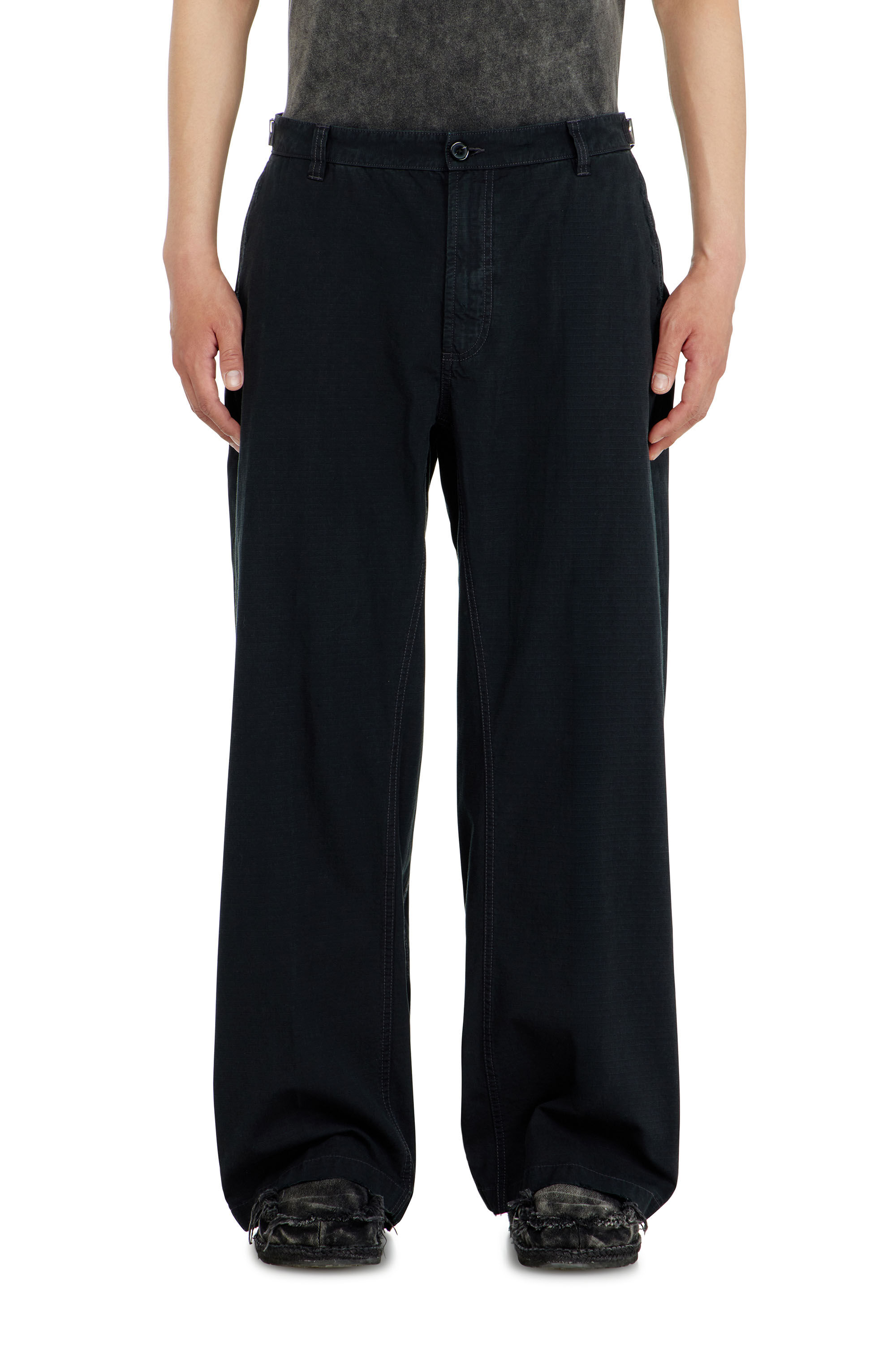 Diesel - P-BALL, Man's Cotton ripstop pants with side buckles in null - 3