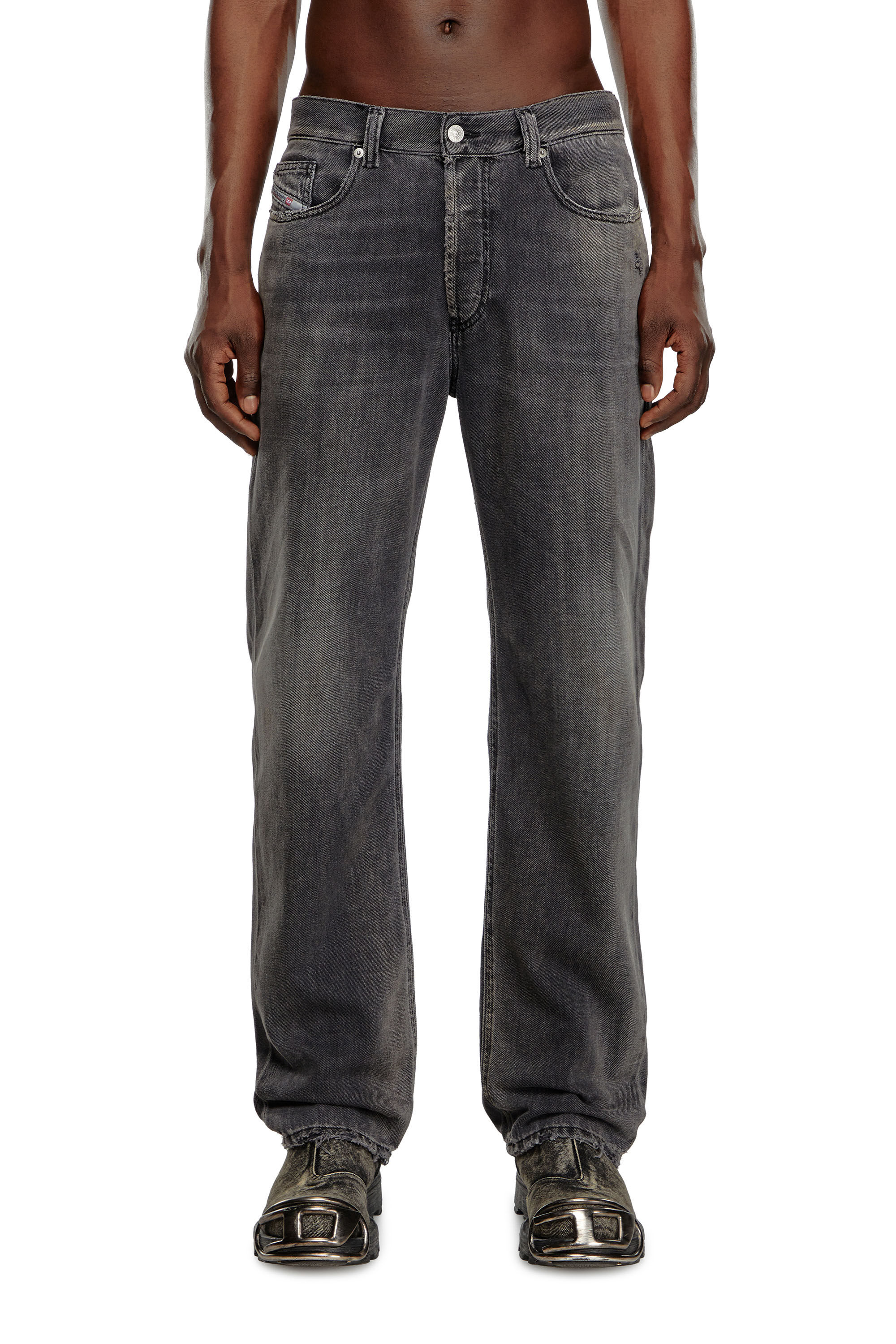 Diesel - Man Straight Jeans 2010 D-Macs 09K14, Black/Dark grey - Image 3