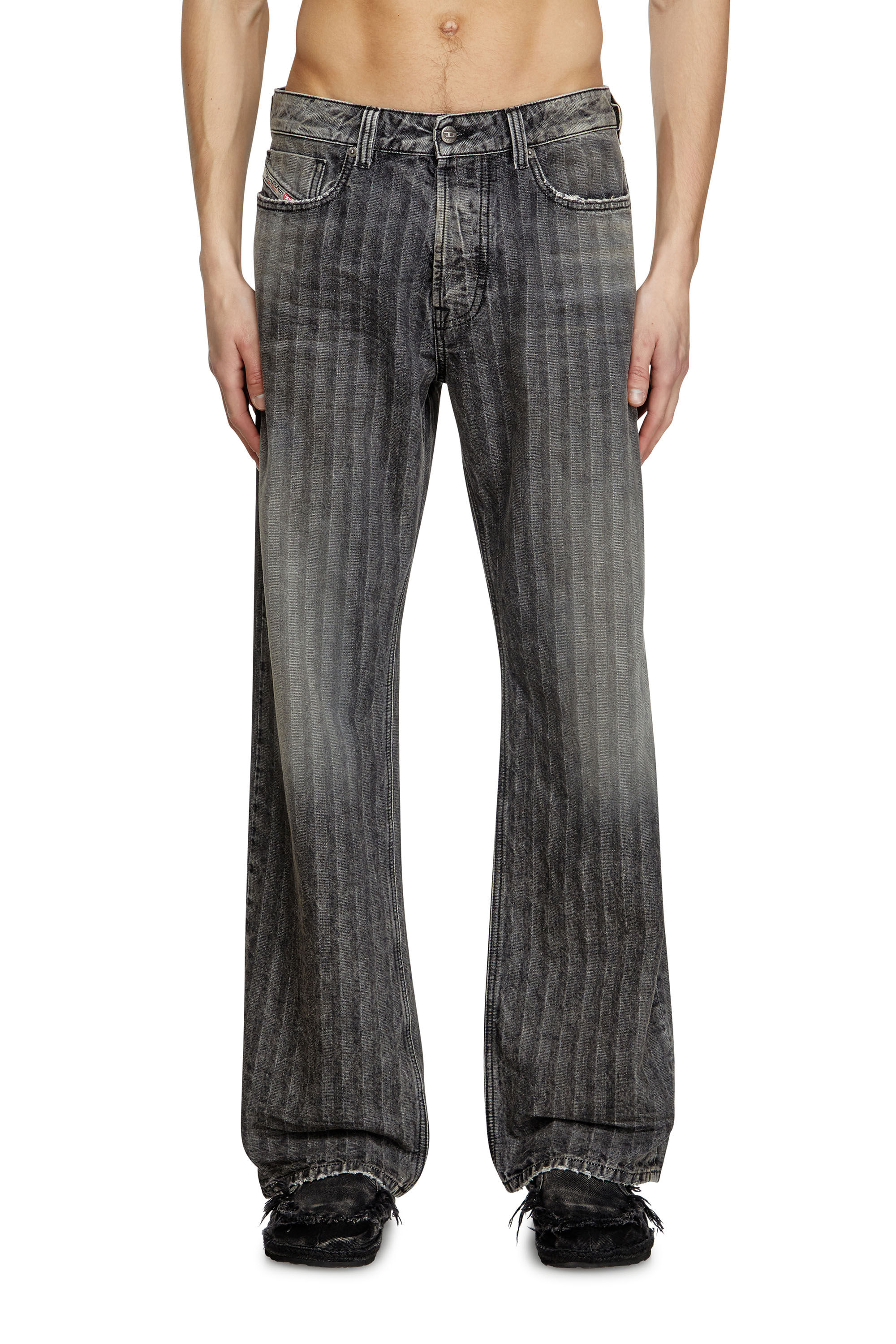 Diesel - Man's Relaxed Jeans 1980 D-Eeper 09L59, Light Grey - 3
