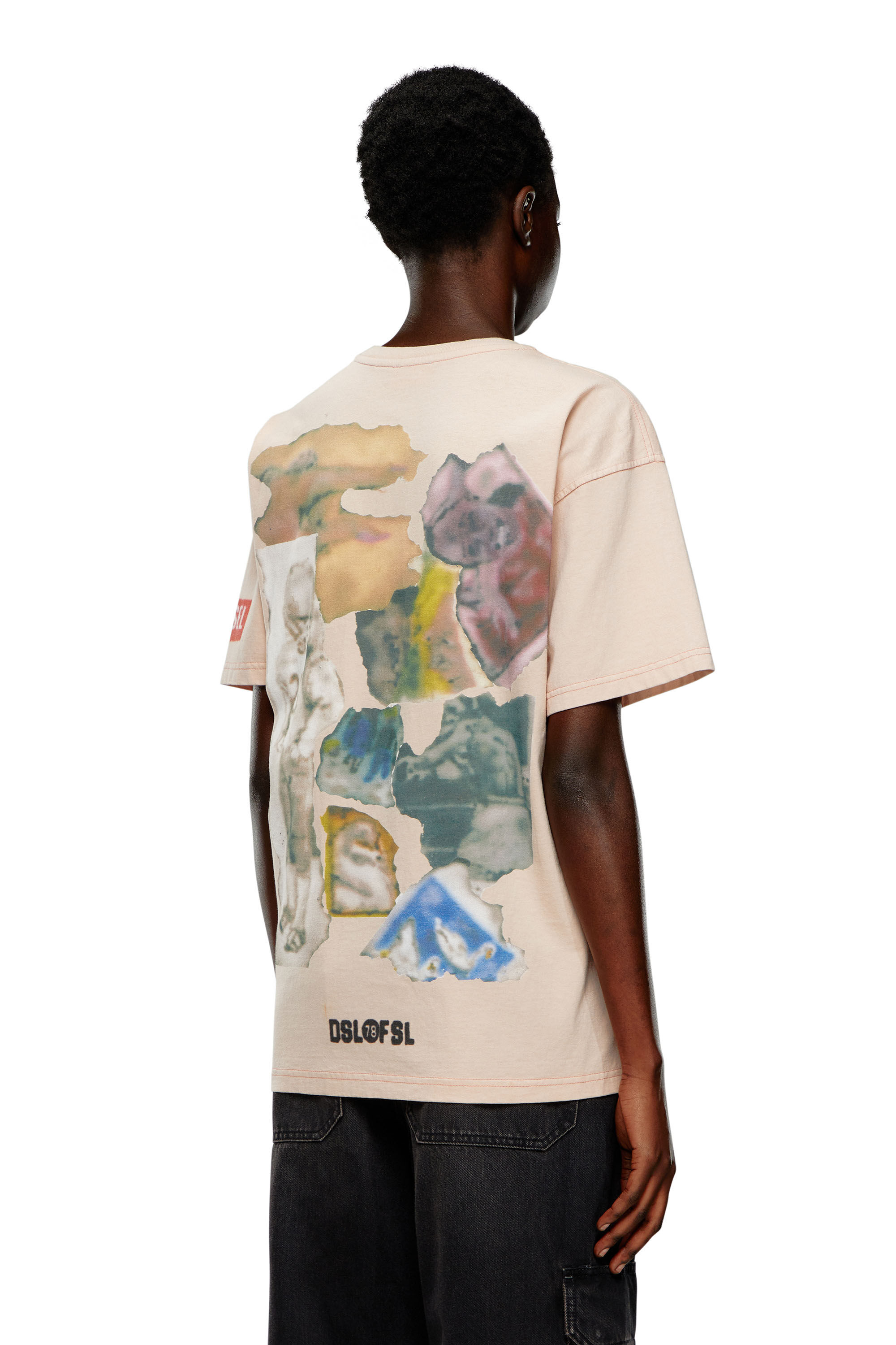Diesel - T-BUXT-N8, Woman's T-shirt with airbrush body prints in Face Powder - 3