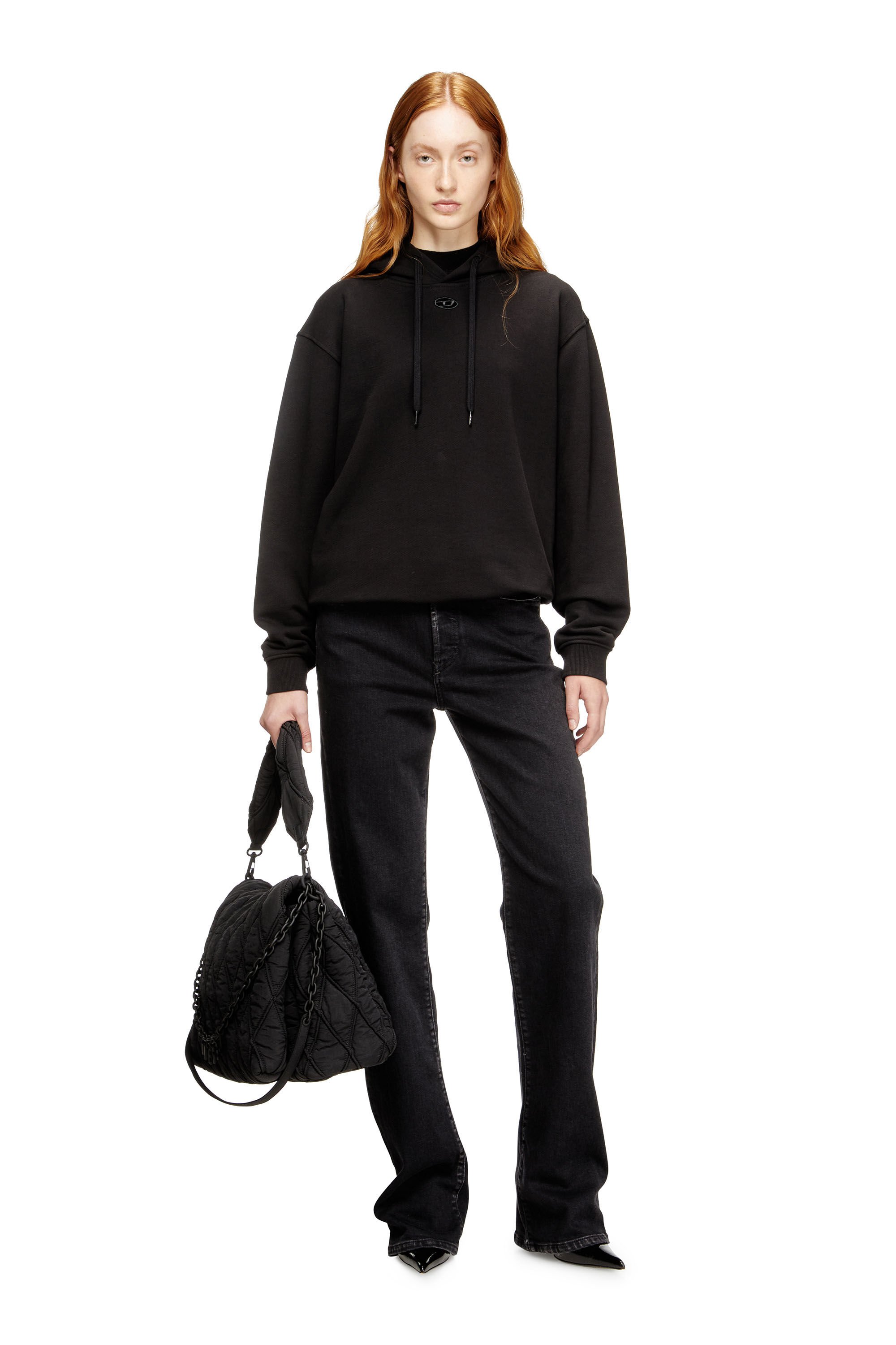 Diesel - F-NORMY-HOOD-OD, Woman's Hoodie in cotton with Oval D logo in null - 1