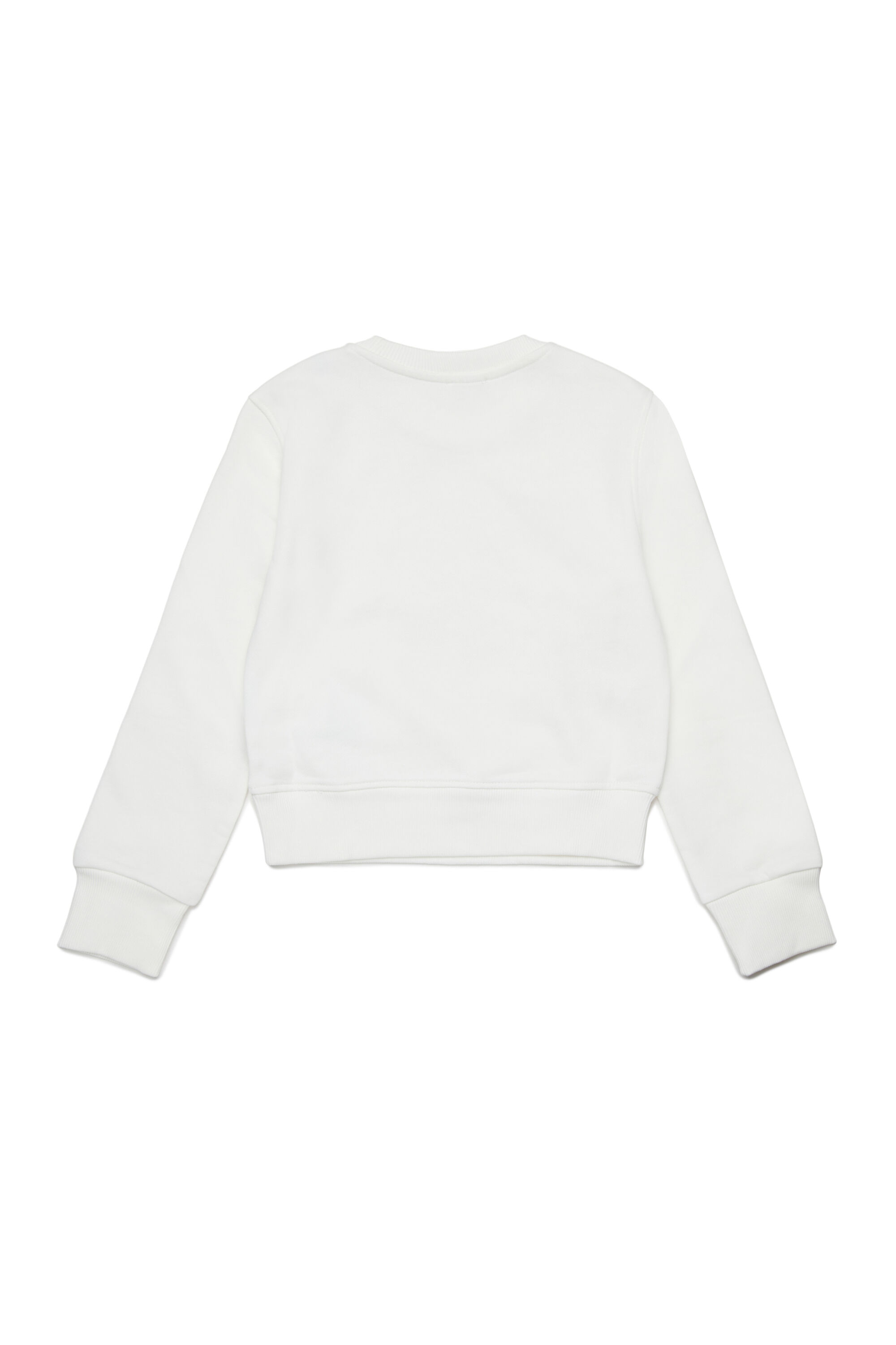 Diesel - SCRIPT, Woman's Cropped sweatshirt with script print in White - 2