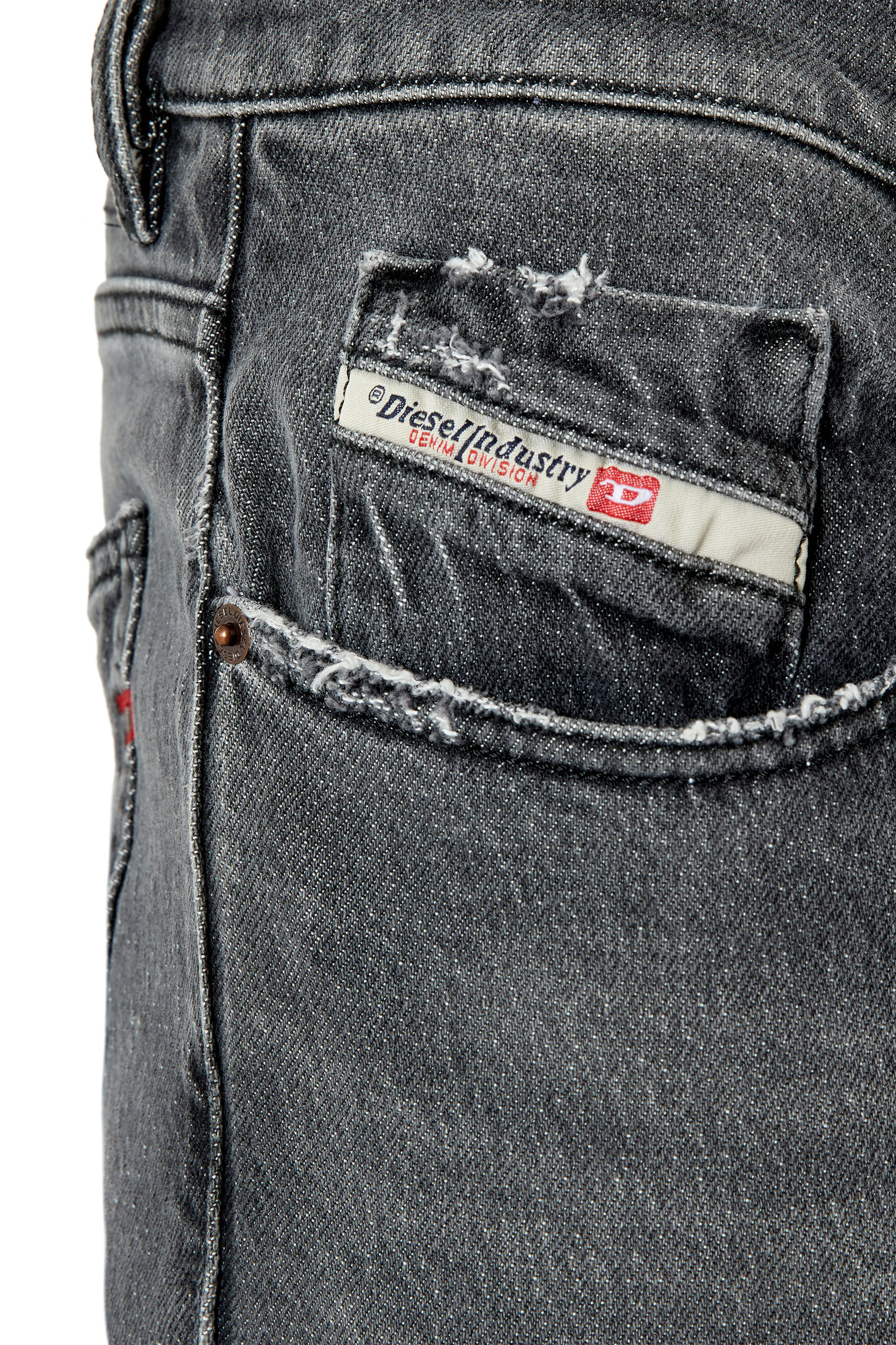 2019 D STRUKT Man Slim Dark grey Jeans Diesel