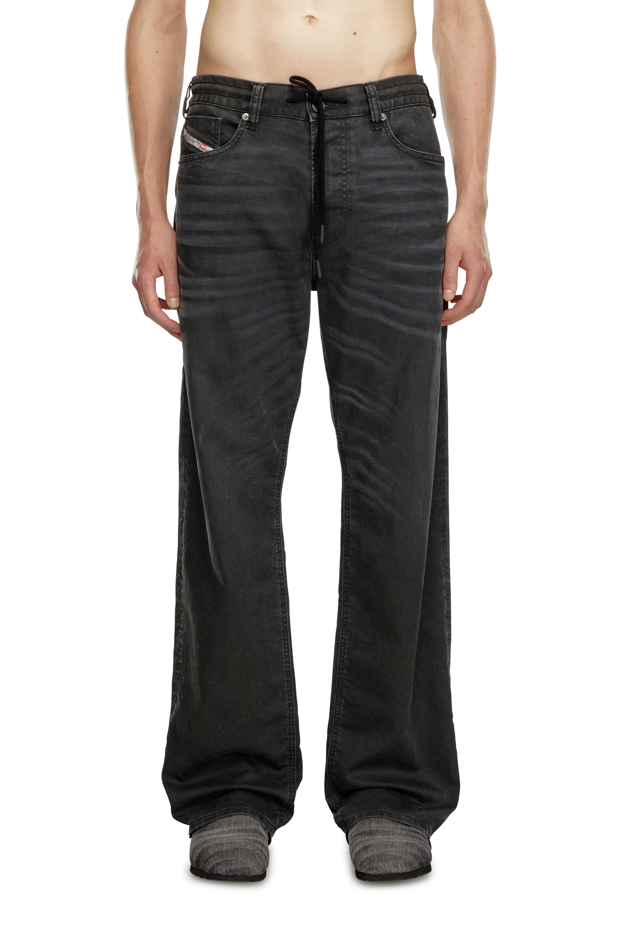 Diesel - Man's Relaxed 2080 D-Reel Joggjeans® 09J75, Black/Dark grey - 3