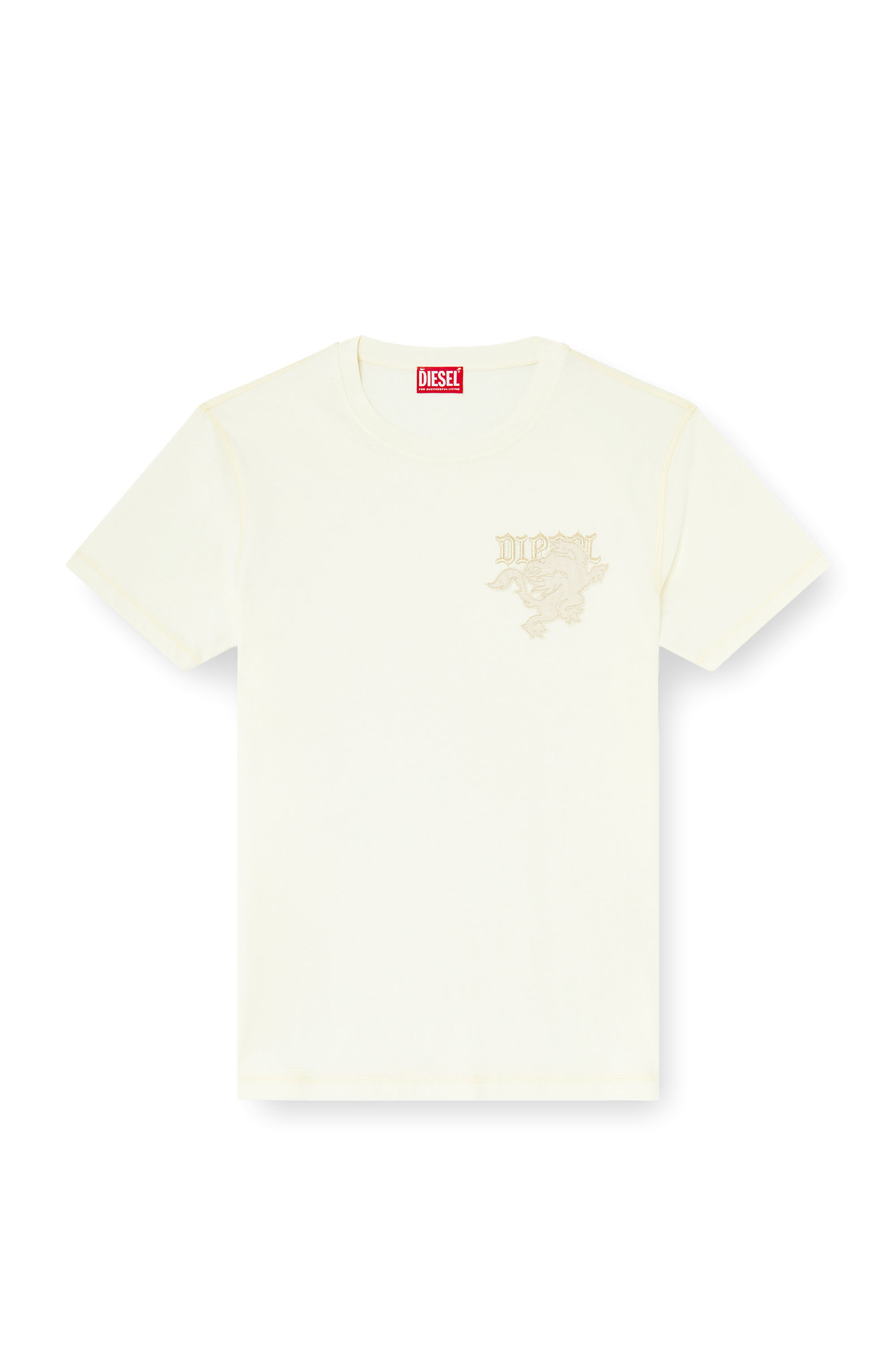 Diesel - T-ADJUST-NOTCH, Man's Regular T-shirt with embroidered patch in null - 2