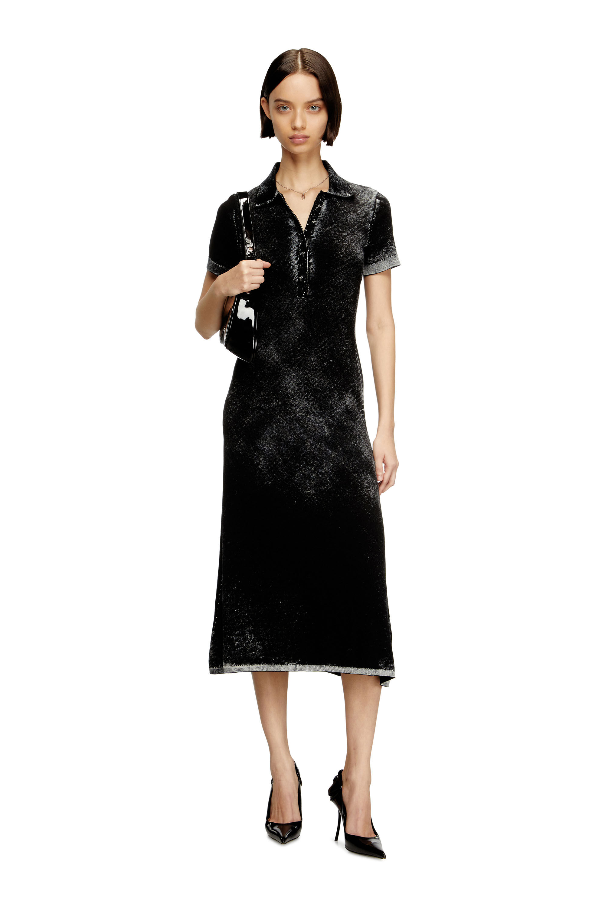 Diesel - PLAY SHOULDER, Woman's Play-Glossy shoulder bag in Black - 1