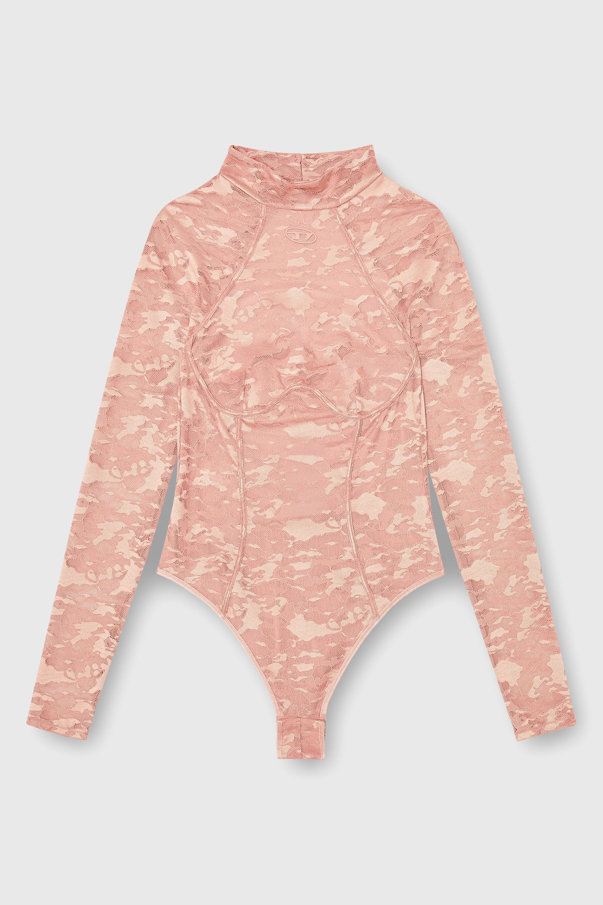 Diesel - VIVIAN-UTLT, Woman's Bodysuit in nylon lace with open back in Nude - 2
