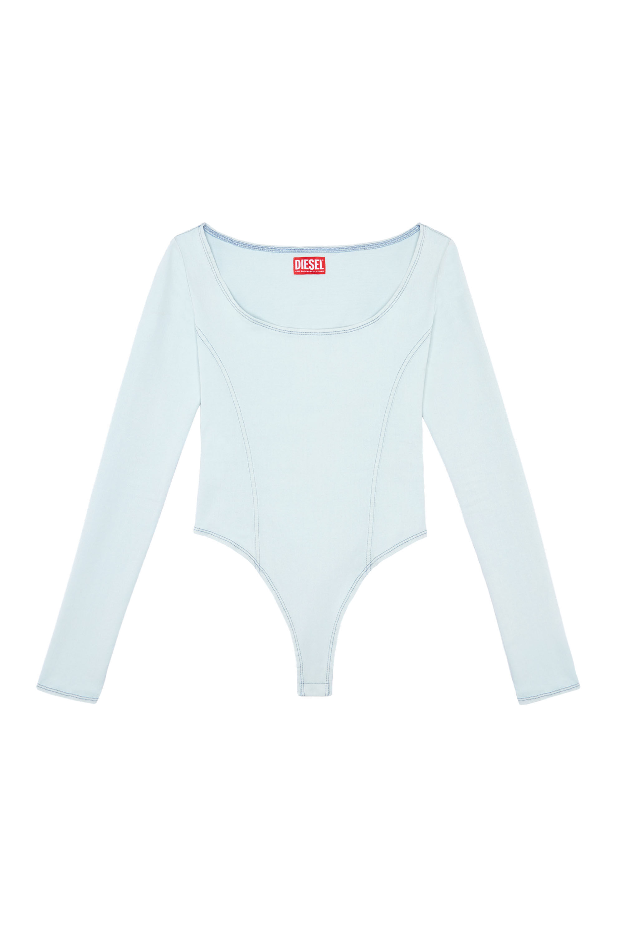 Diesel - D-CHO TRACK DENIM BODYSUIT, Woman's Body in Track Denim in Light Blue - 5