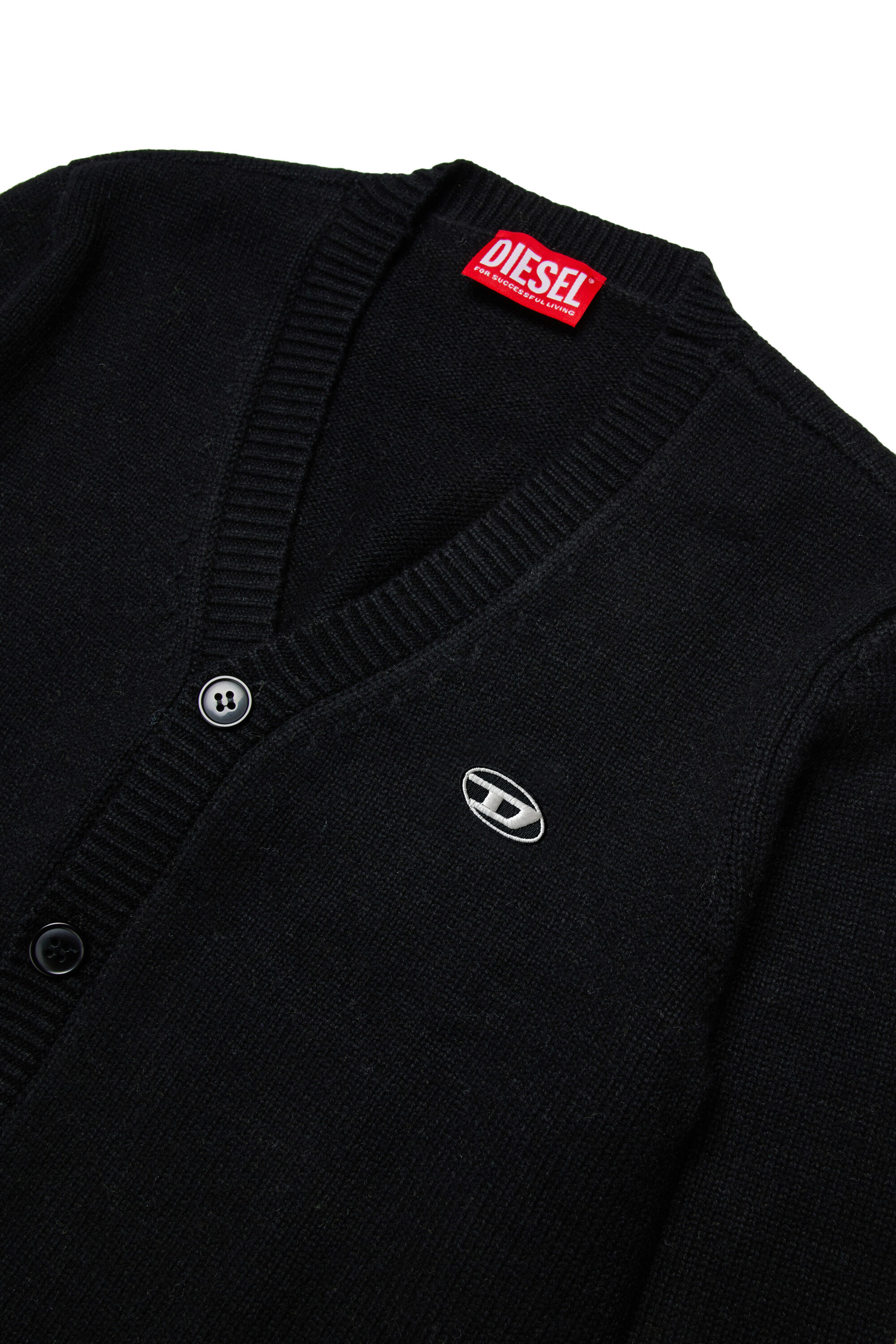 Diesel - KRAMCARDIGAN, Man's Wool cardigan in Black - 3