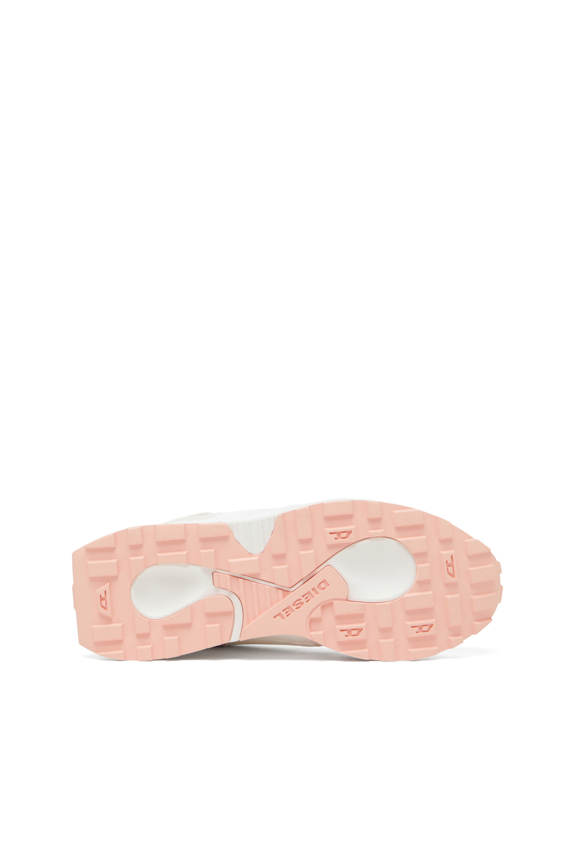 Diesel - S-TAME-D RUNNING W, Woman's S-Tame-D-Mesh and suede sneakers with metallic logo in White/Pink - 5