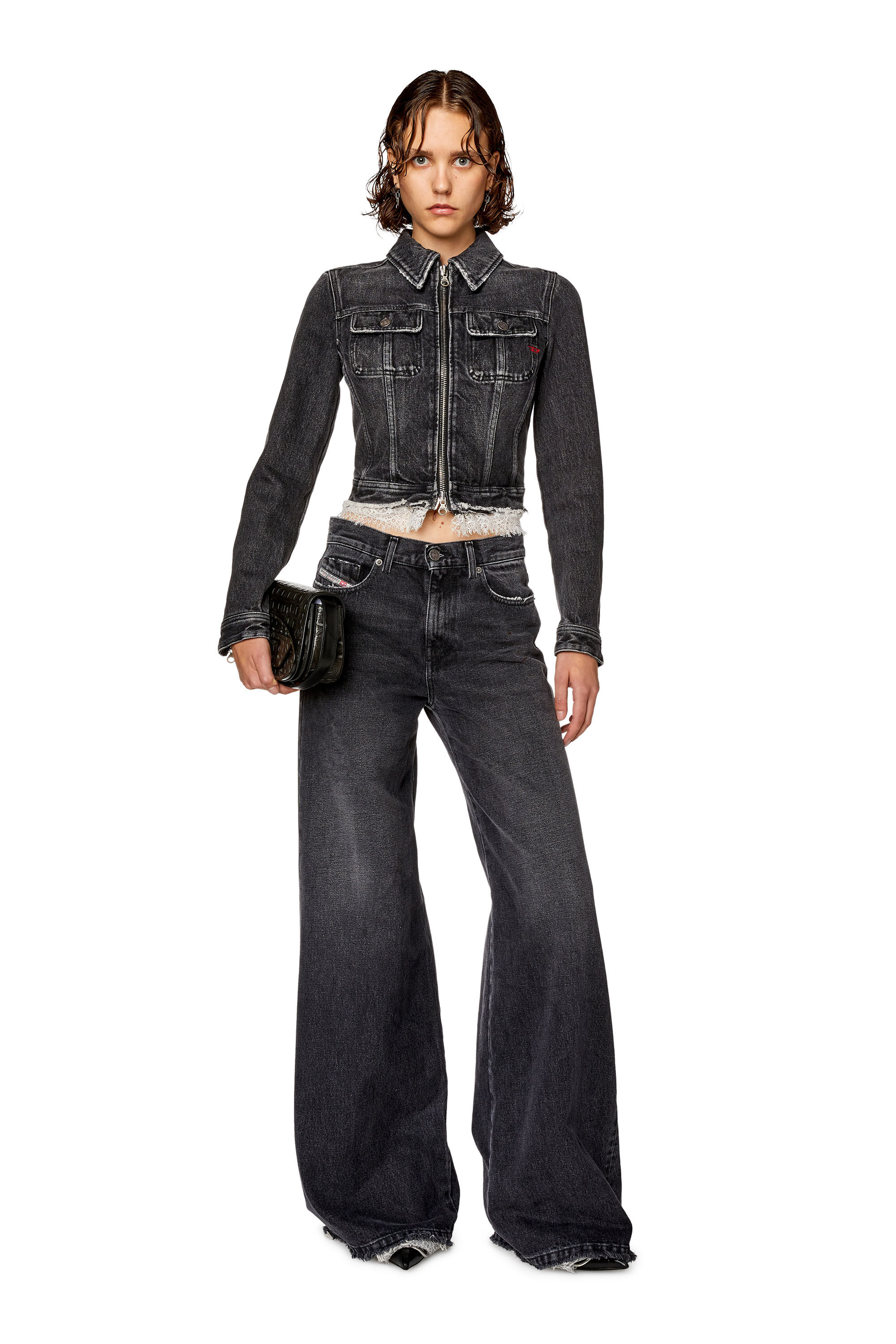 Women's Bootcut and Flare Jeans | Black/Dark grey | Diesel 1978 D