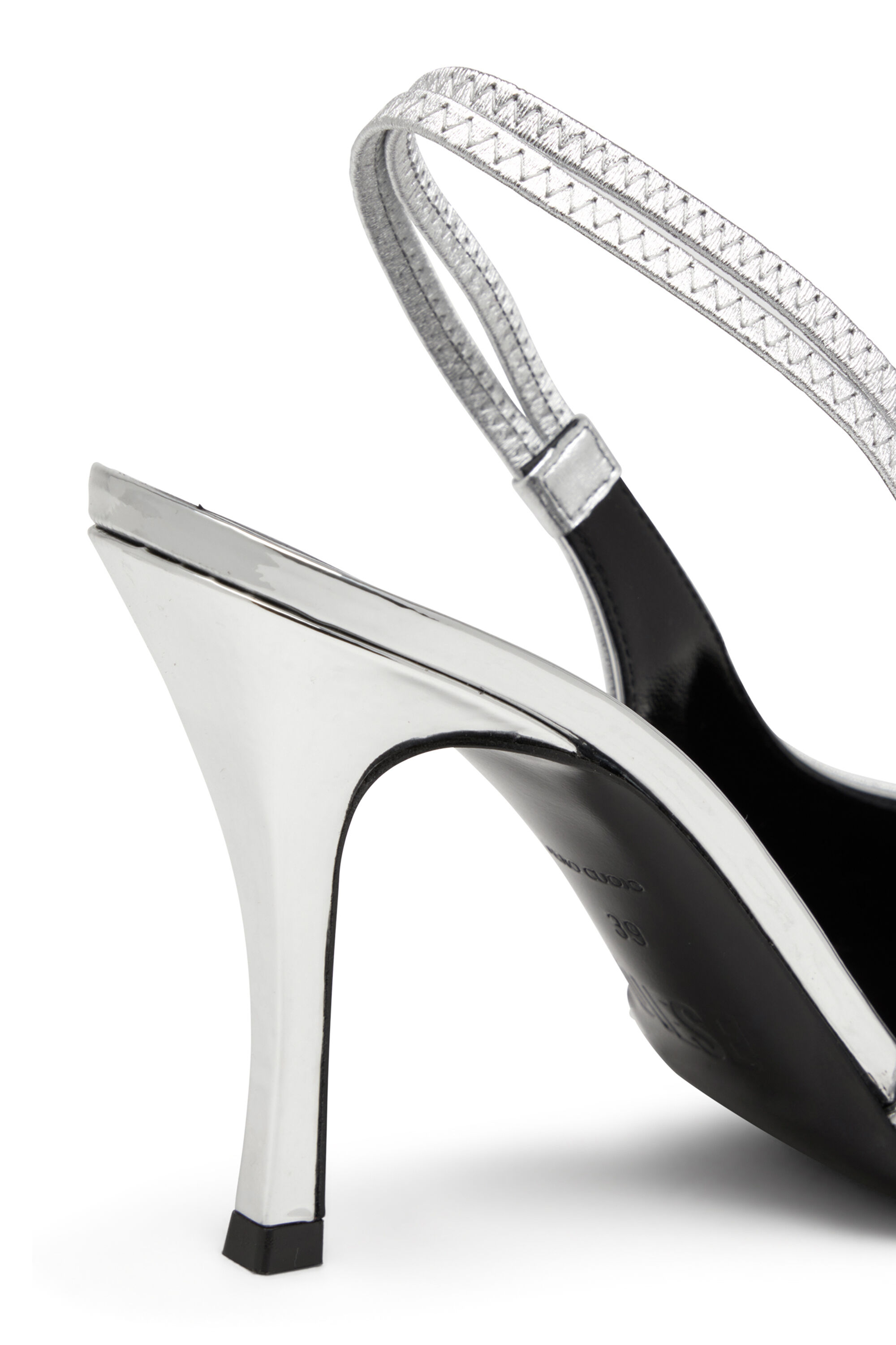 Women s D Venus Slingback pumps with mirror finish Silver Diesel