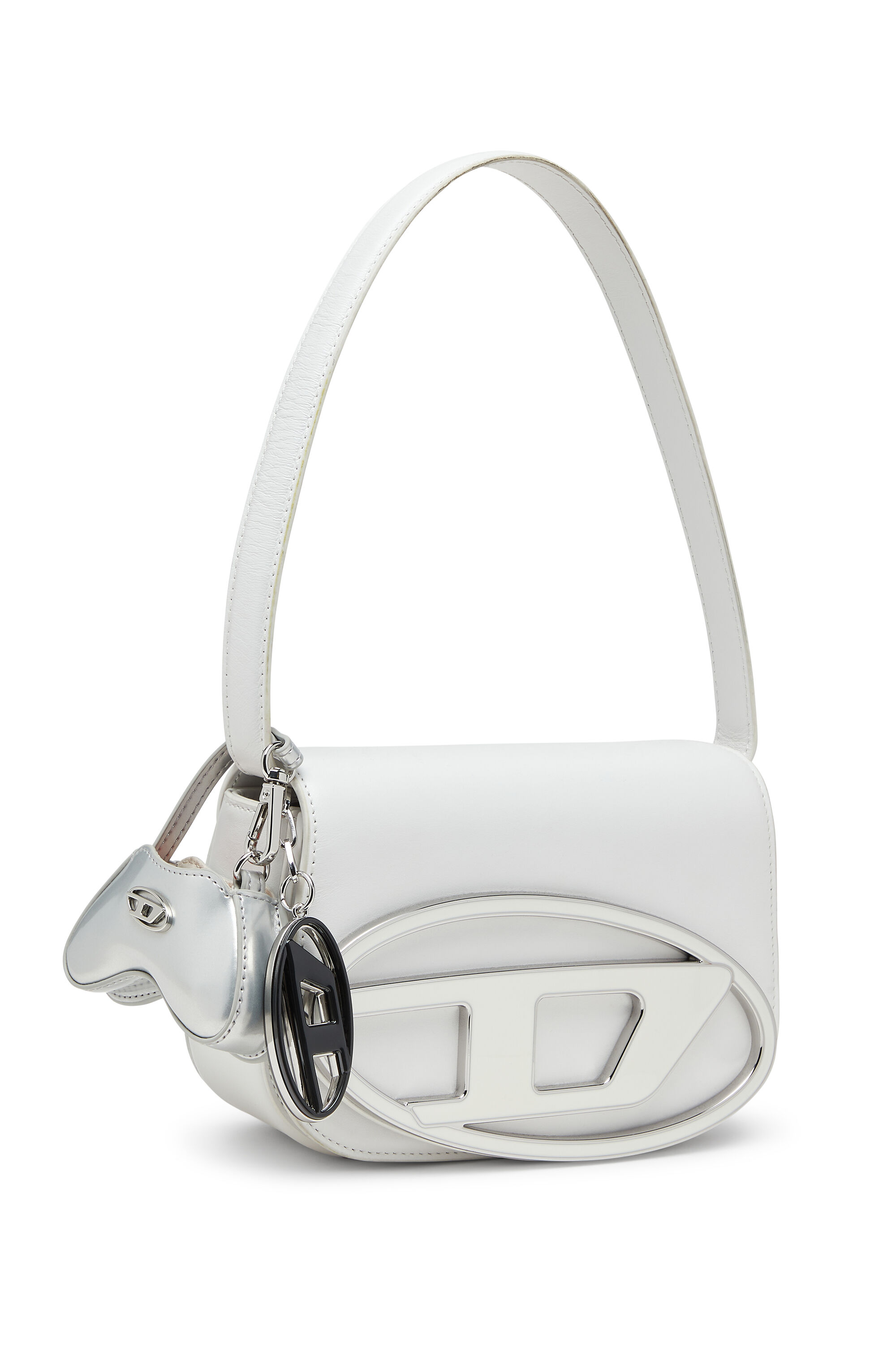 美品 DIESEL 1DR レザー 2way ショルダーバッグ 白 正規品 Women's 1DR-Iconic shoulder bag in nappa leather | White | Diesel