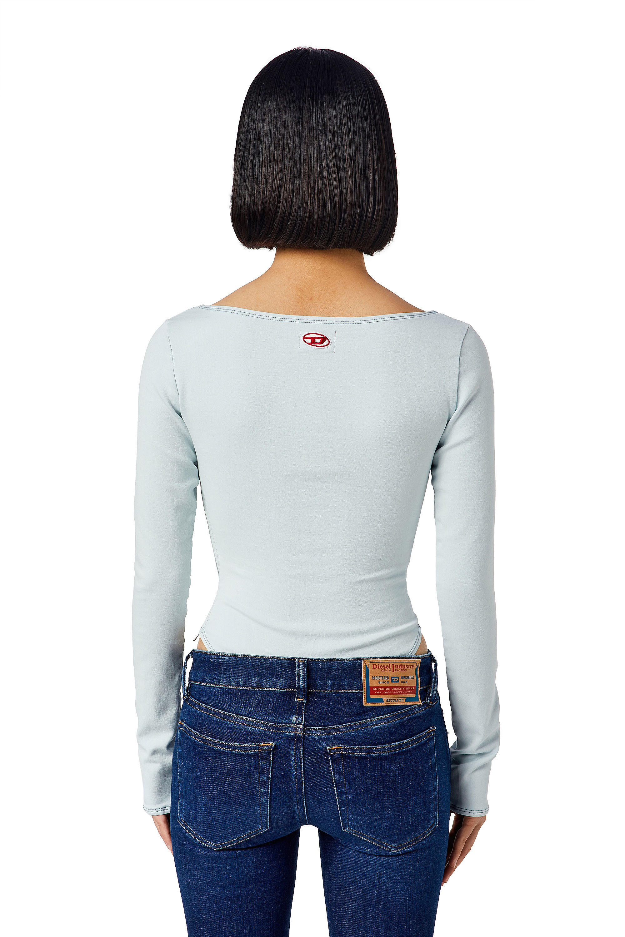Diesel - D-CHO TRACK DENIM BODYSUIT, Woman's Body in Track Denim in Light Blue - 2