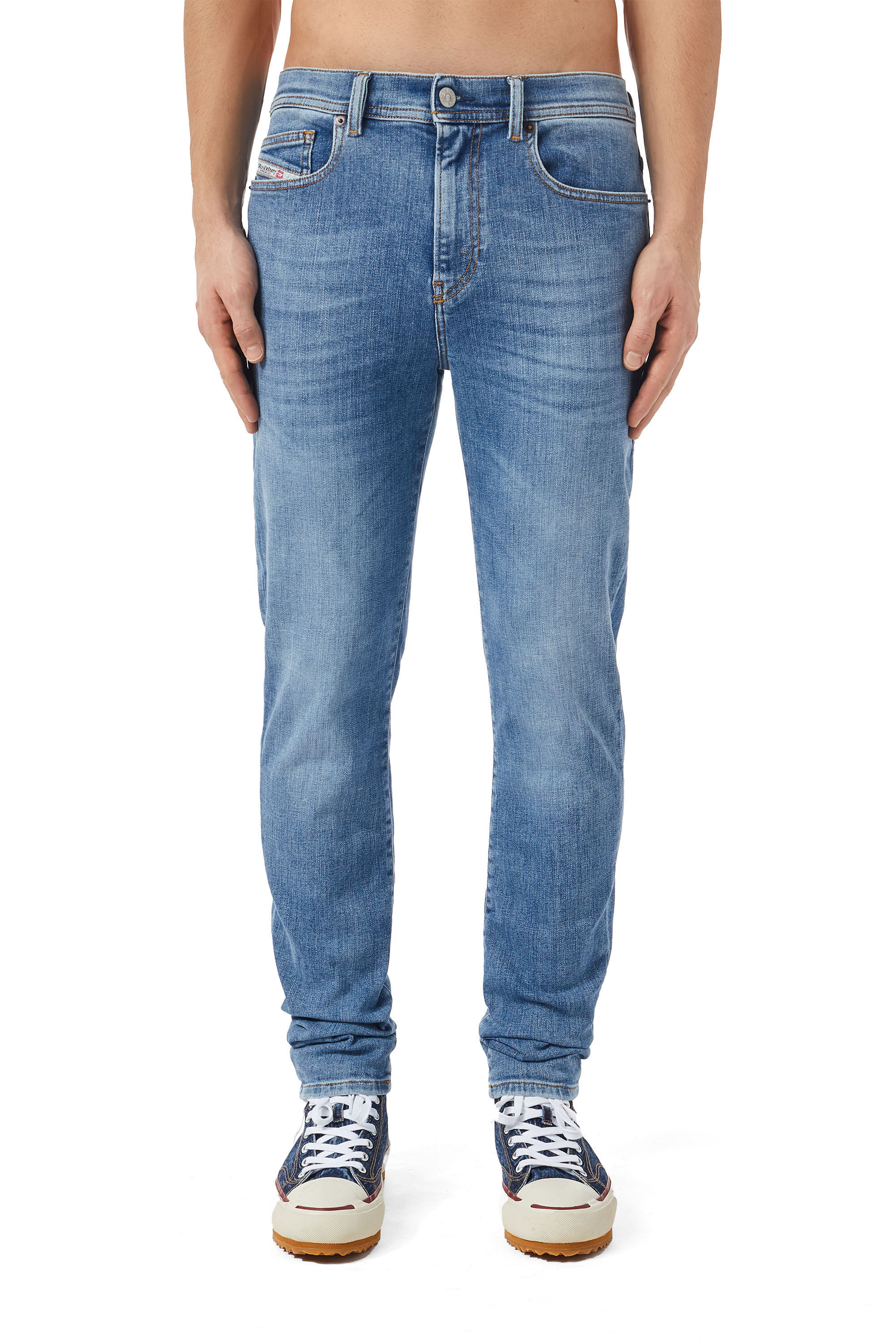 Diesel - Skinny Jeans 1983 D-Amny 09C01, Man's Skinny Jeans - 1983 D-Amny in Medium blue - 3