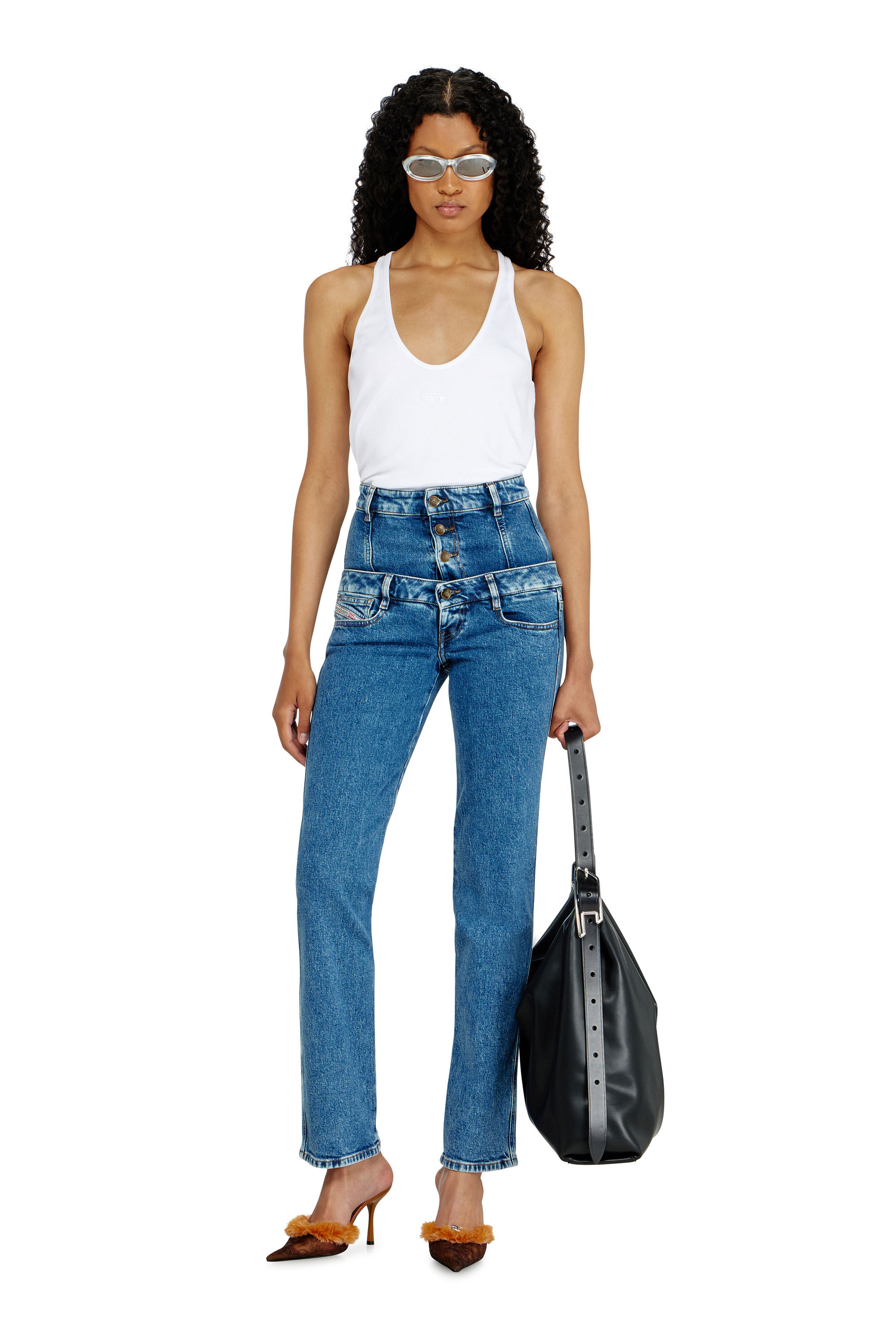 Diesel - Woman's Slim Jeans D-Fynora 007EU, Medium blue - 1