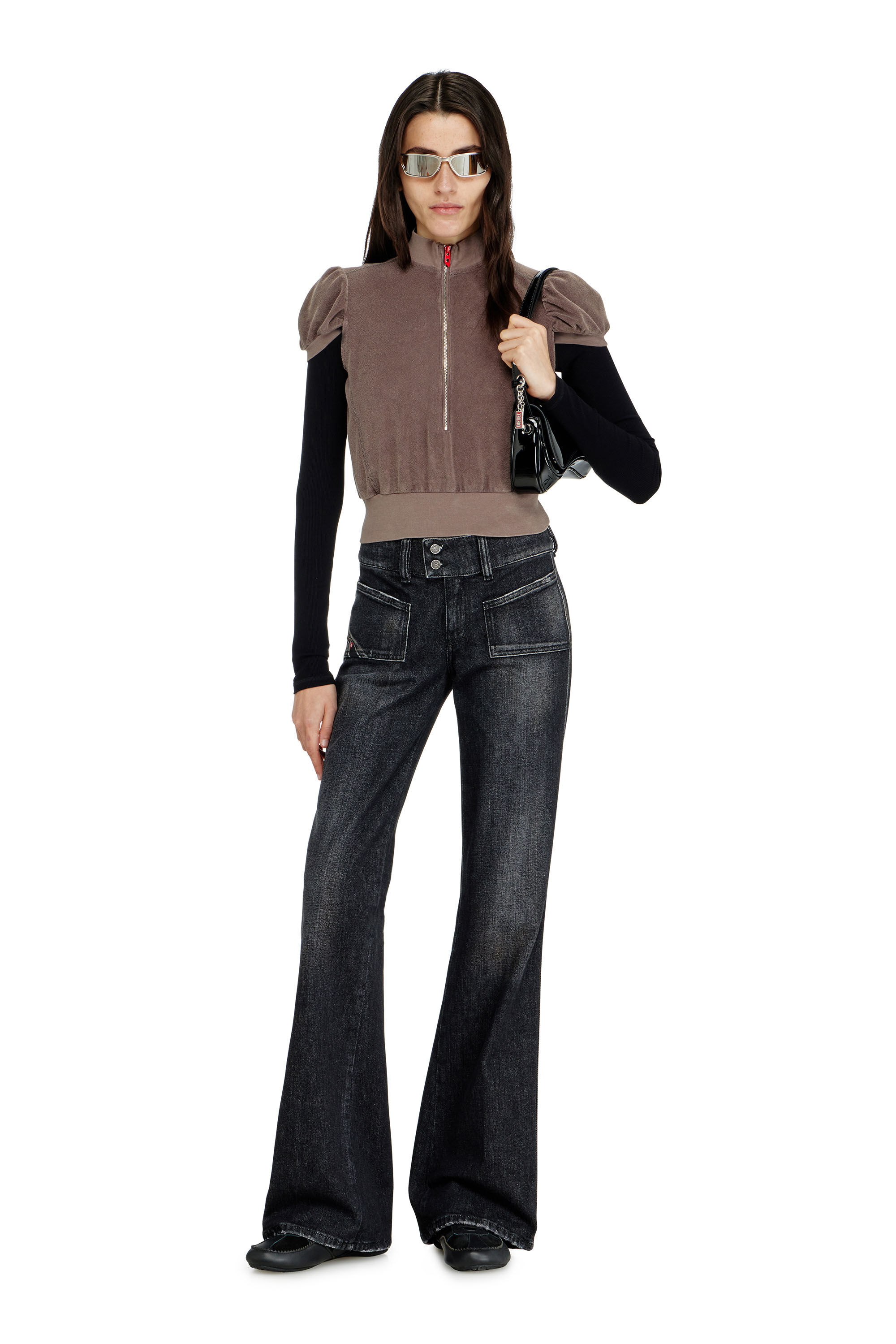Diesel - Woman's Bootcut Jeans D-Hush 09N50, Black/Dark grey - 1