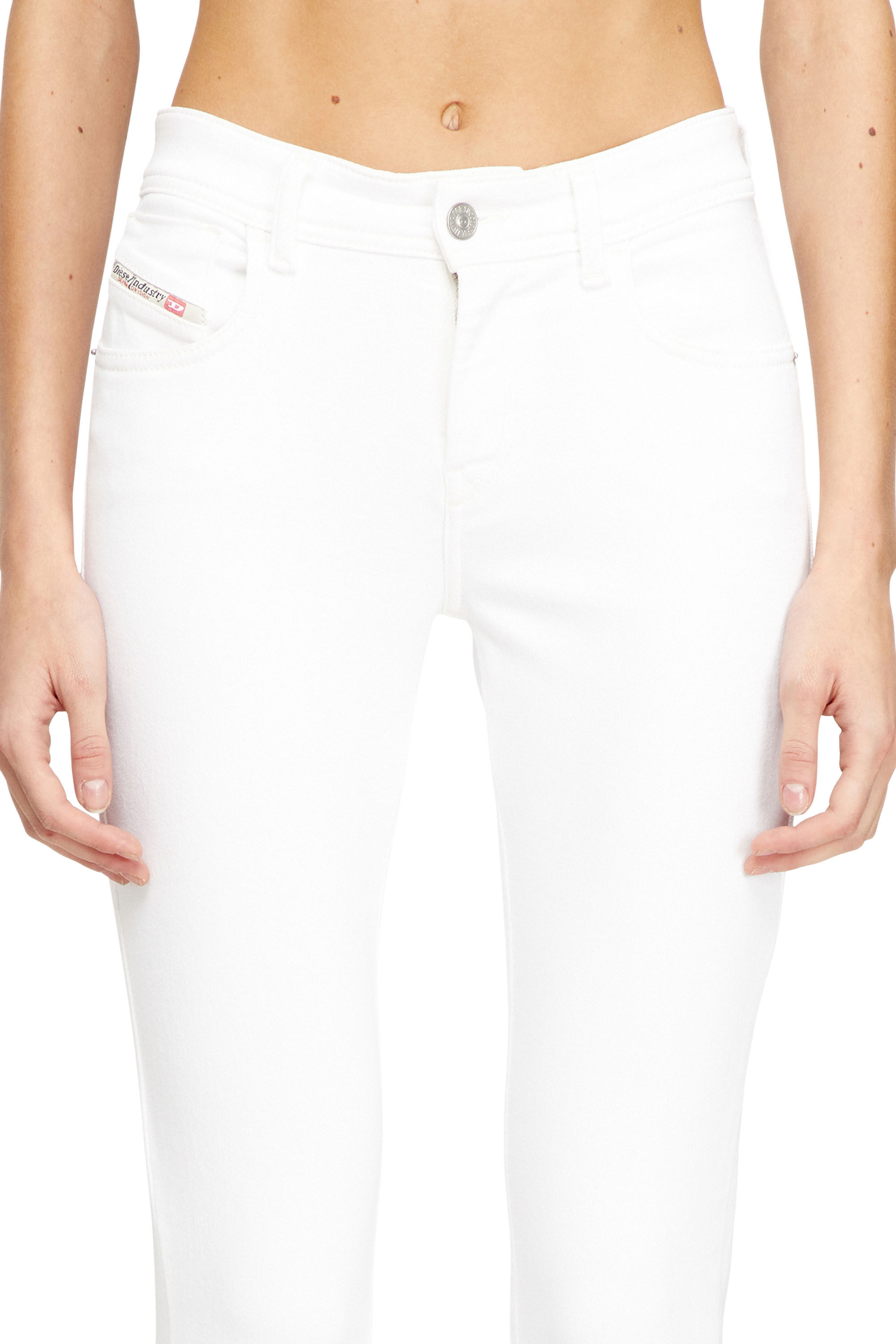 Diesel - Woman's Skinny Jeans 2017 Slandy 09F90, White - 5