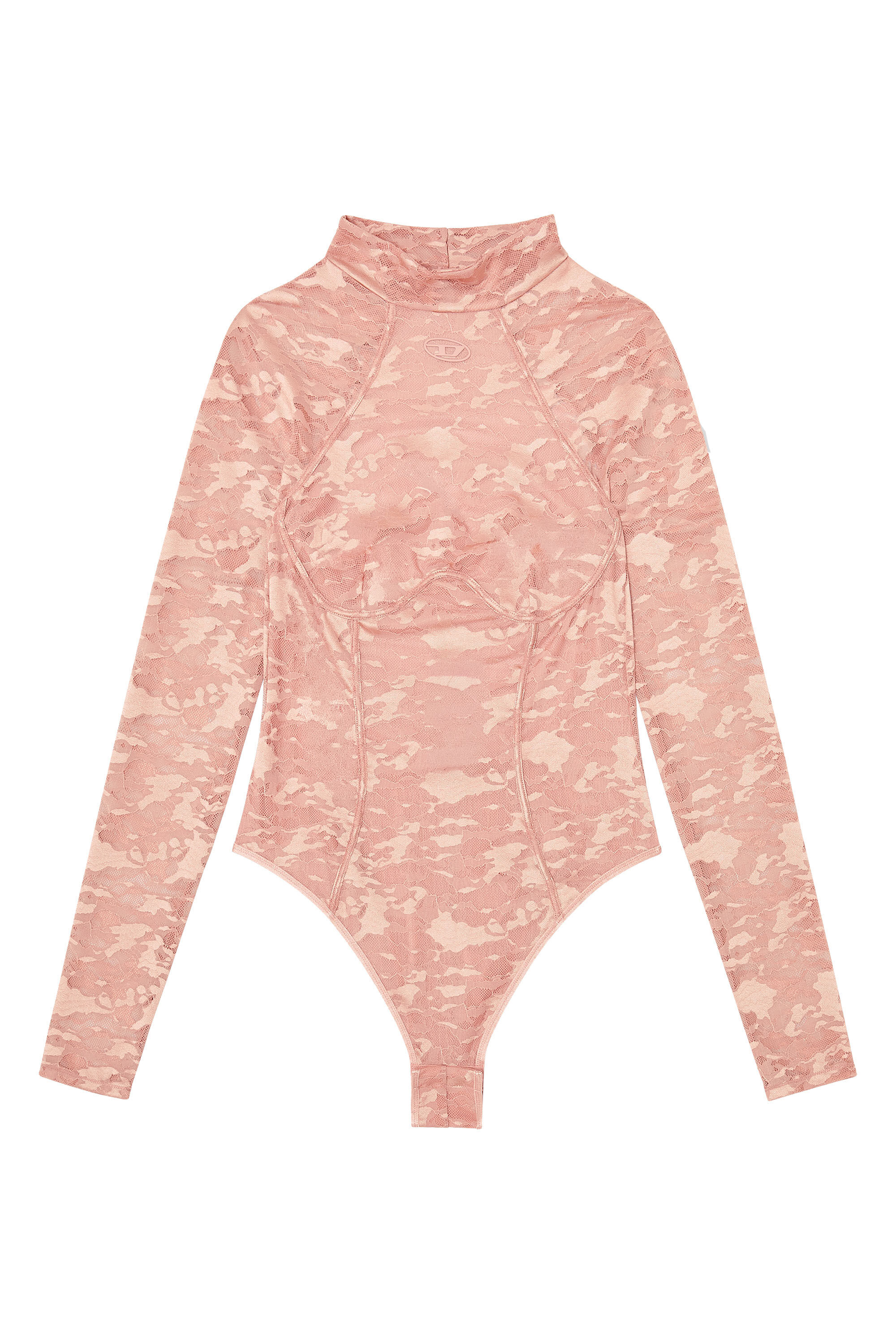 Diesel - VIVIAN-UTLT, Woman's Bodysuit in nylon lace with open back in Nude - 2