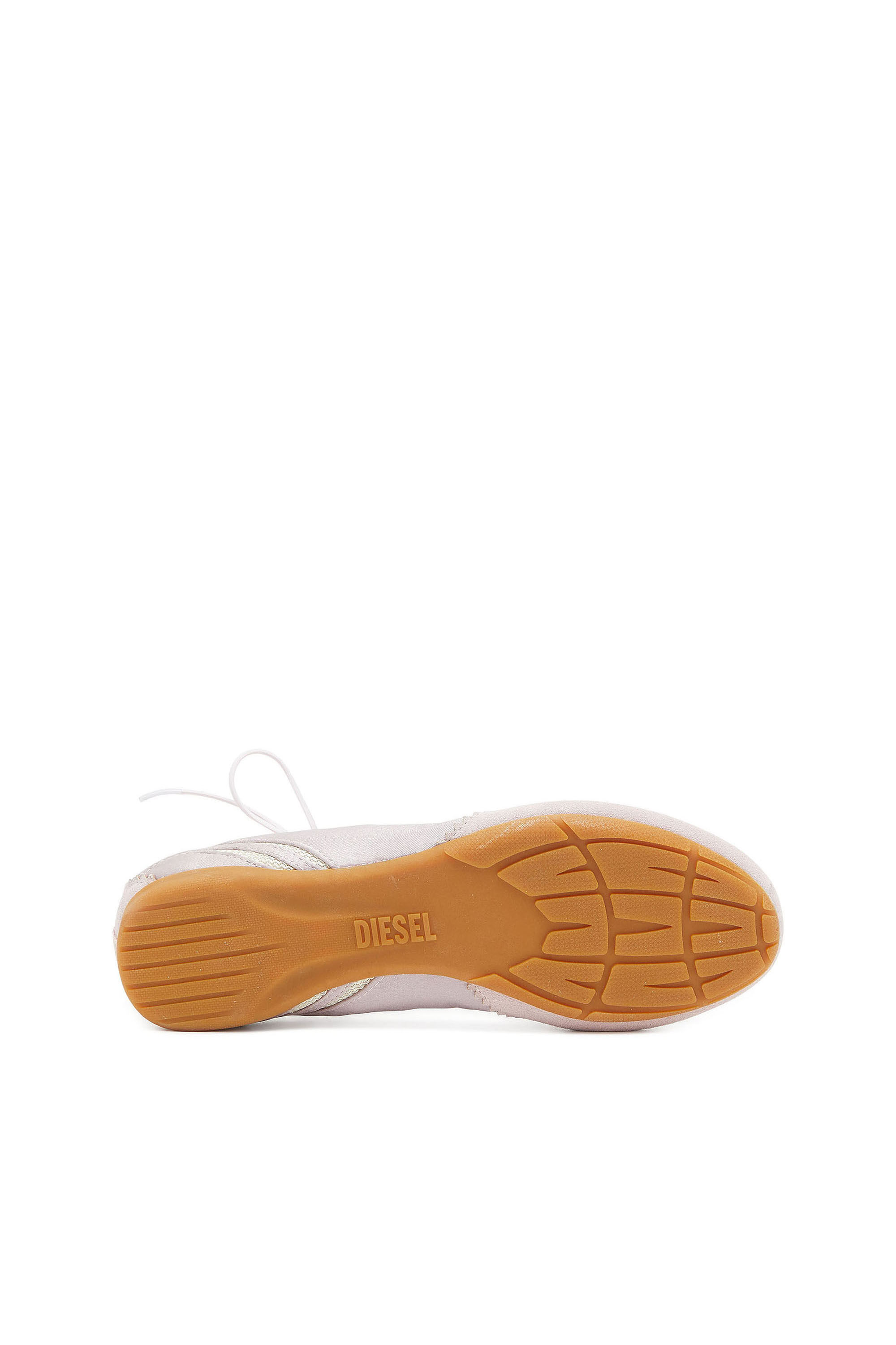 Diesel - D-MILE BALLERINA LACE UP II W, Woman's D-Mile - Lace-up ballerina flats in leather and mesh in Pink - 5