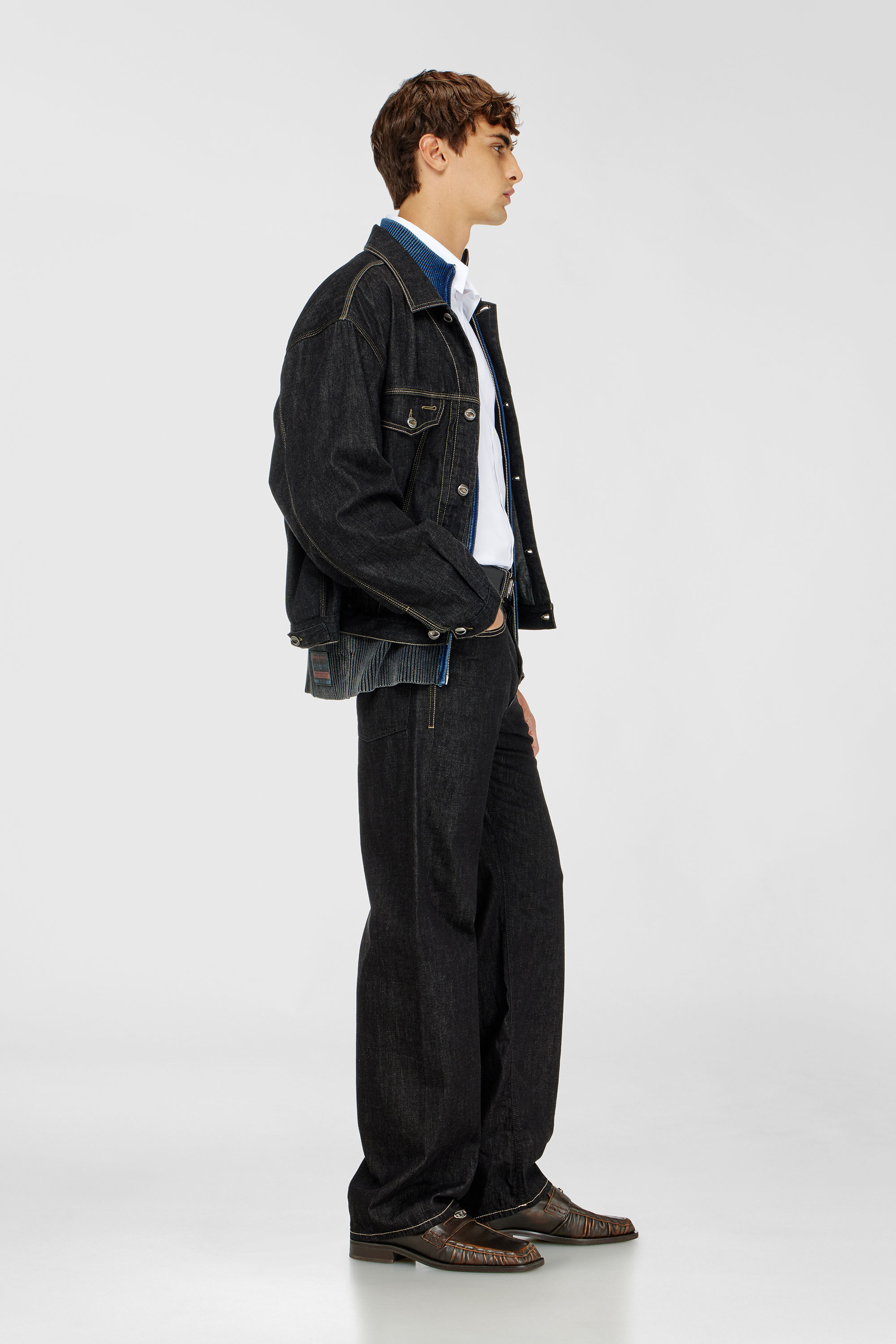 Diesel - Man's Relaxed Jeans 2001 D-Macro 09R42, Black/Dark grey - 2
