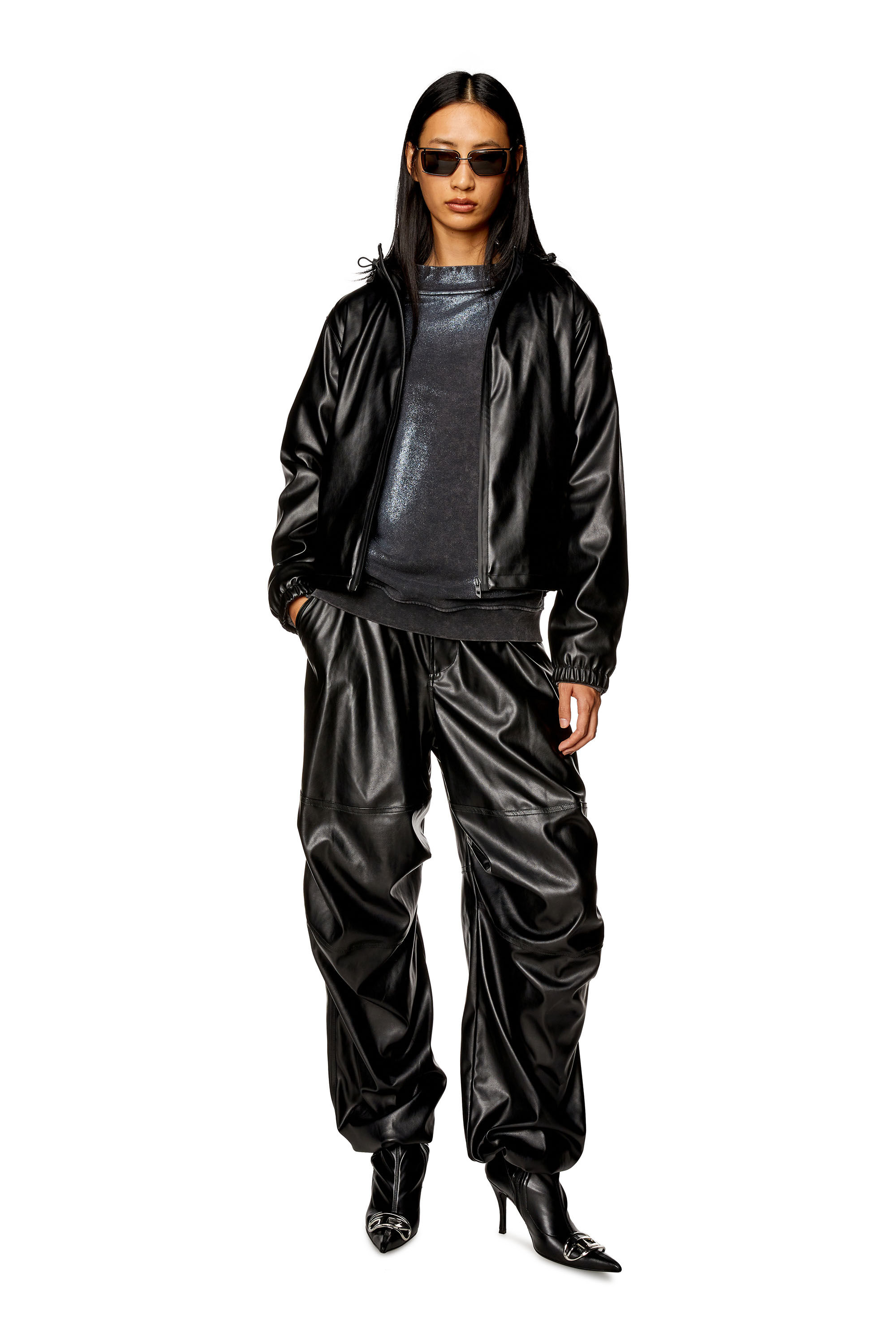 Women s Hooded jacket in coated fabric G BONNY N1 Diesel