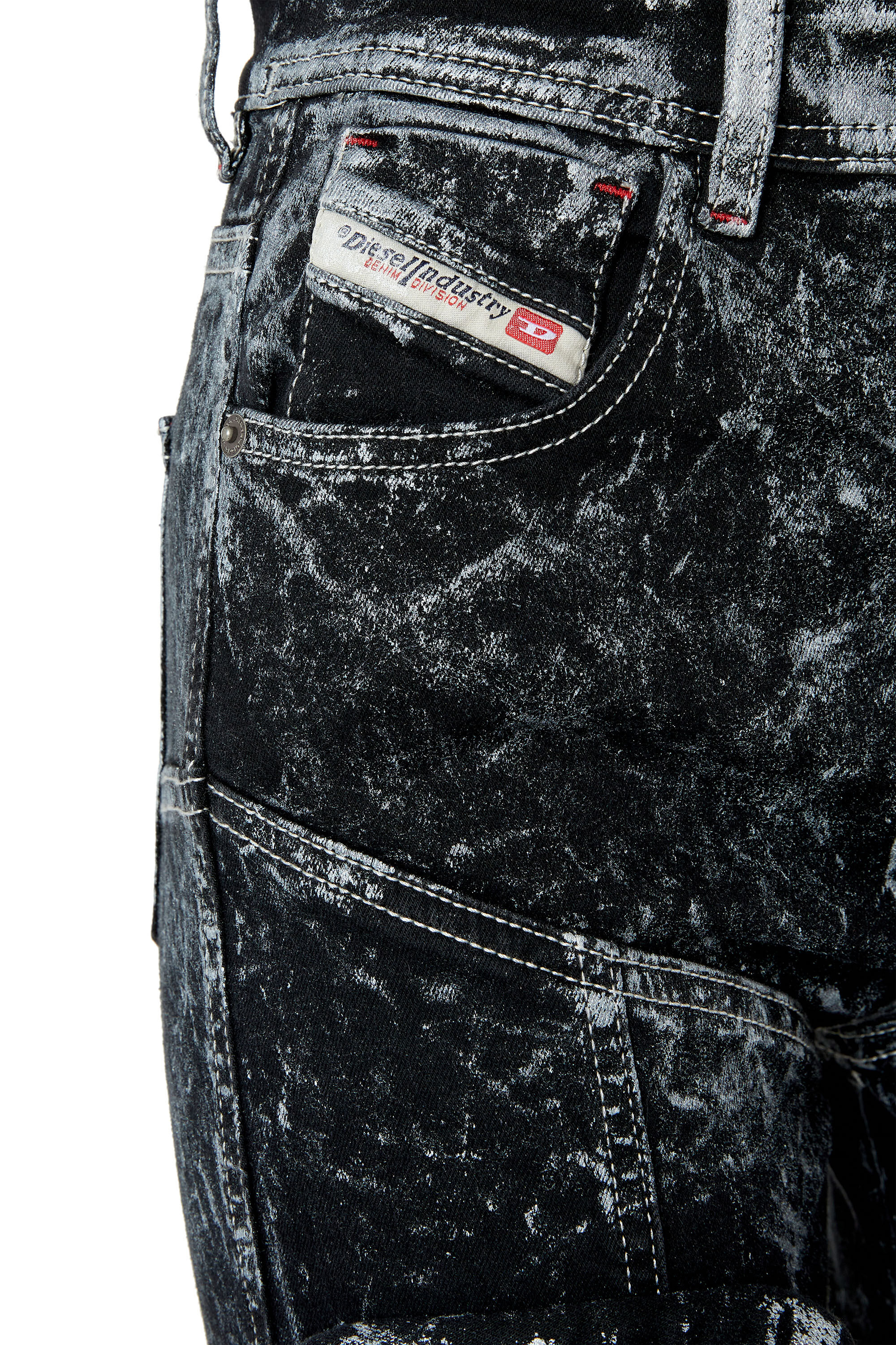 Diesel - Super skinny Jeans 1984 Slandy-High 0EMAZ, Black/Dark grey - Image 5