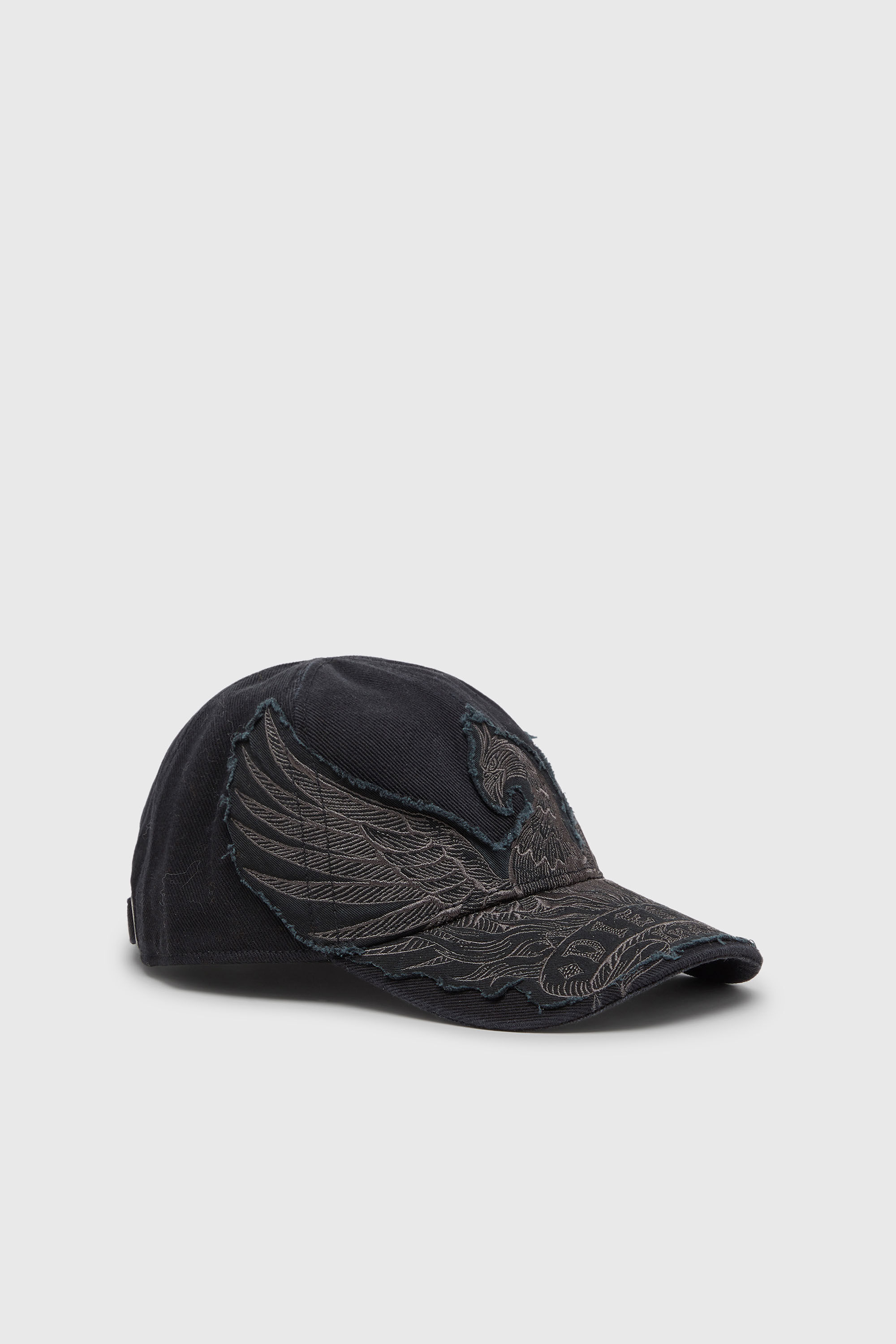 Diesel - C-PHENIX, Man's Baseball cap with Phoenix embroidery in Black - 1