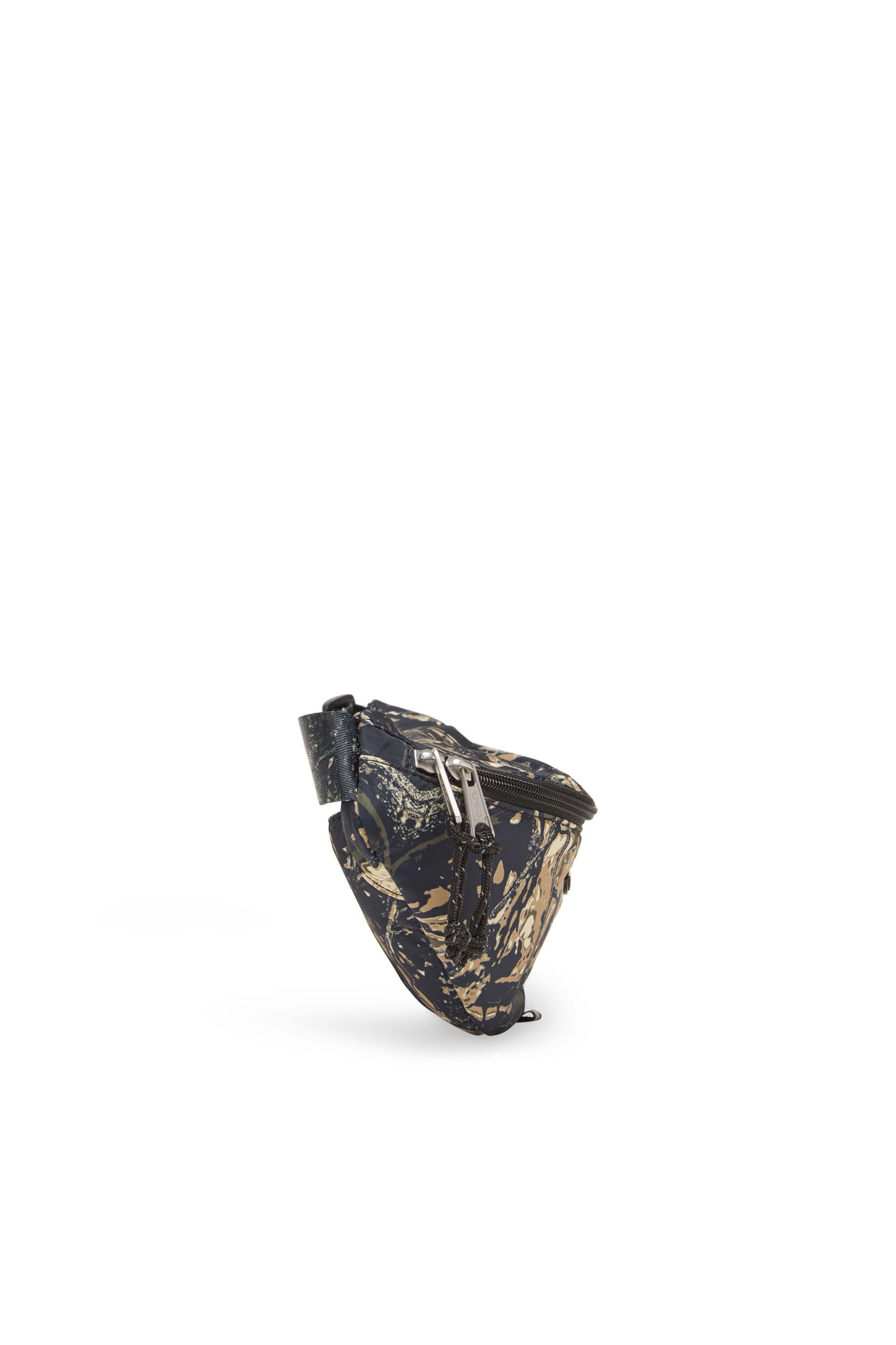 Diesel - D-PACK BELTBAG X, Man's D-Pack-Belt bag in camo-print fabric in Military Green - 4