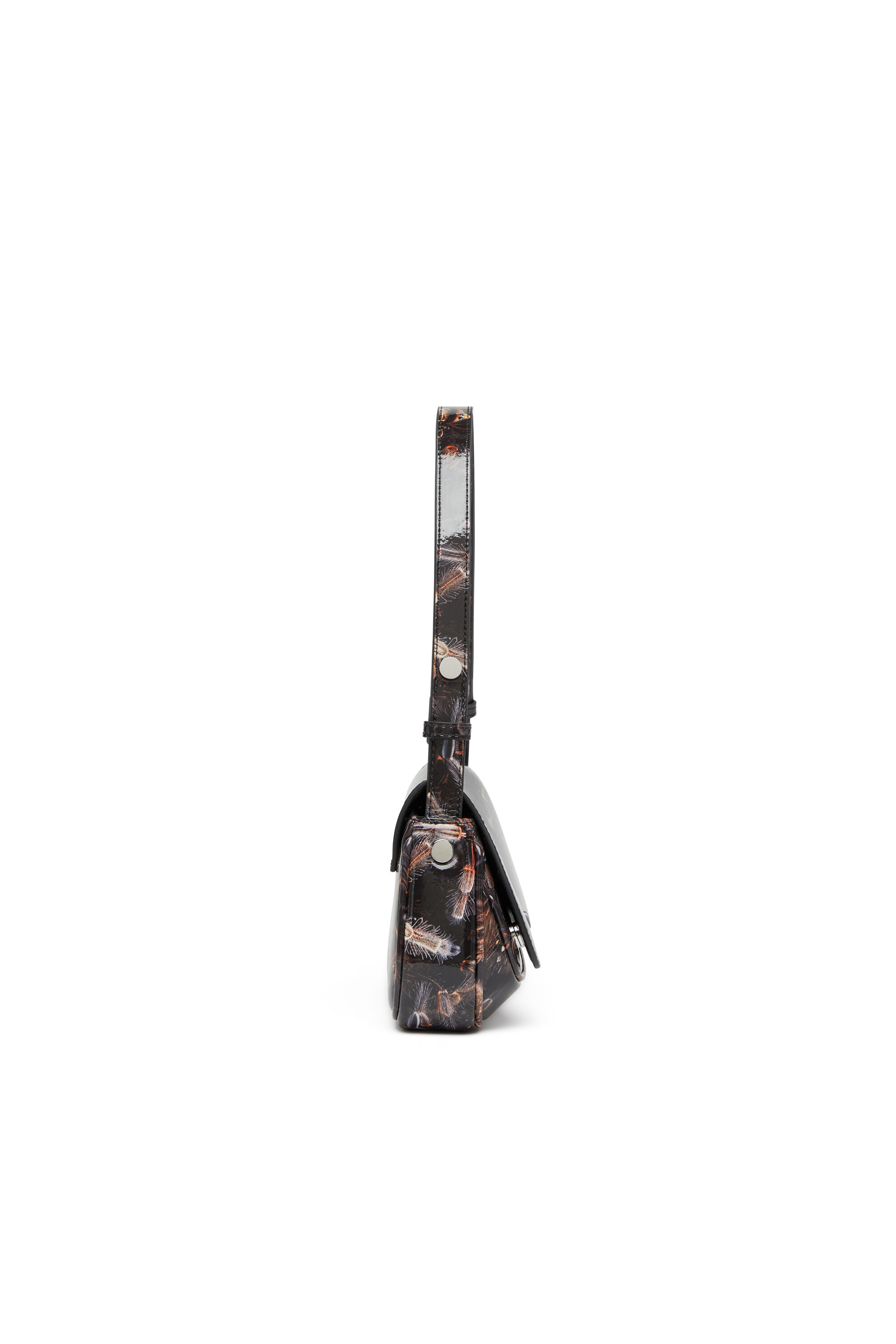 Diesel - PLAY CLUTCH, Woman's Play-Glossy clutch with print in Black/Brown - 4
