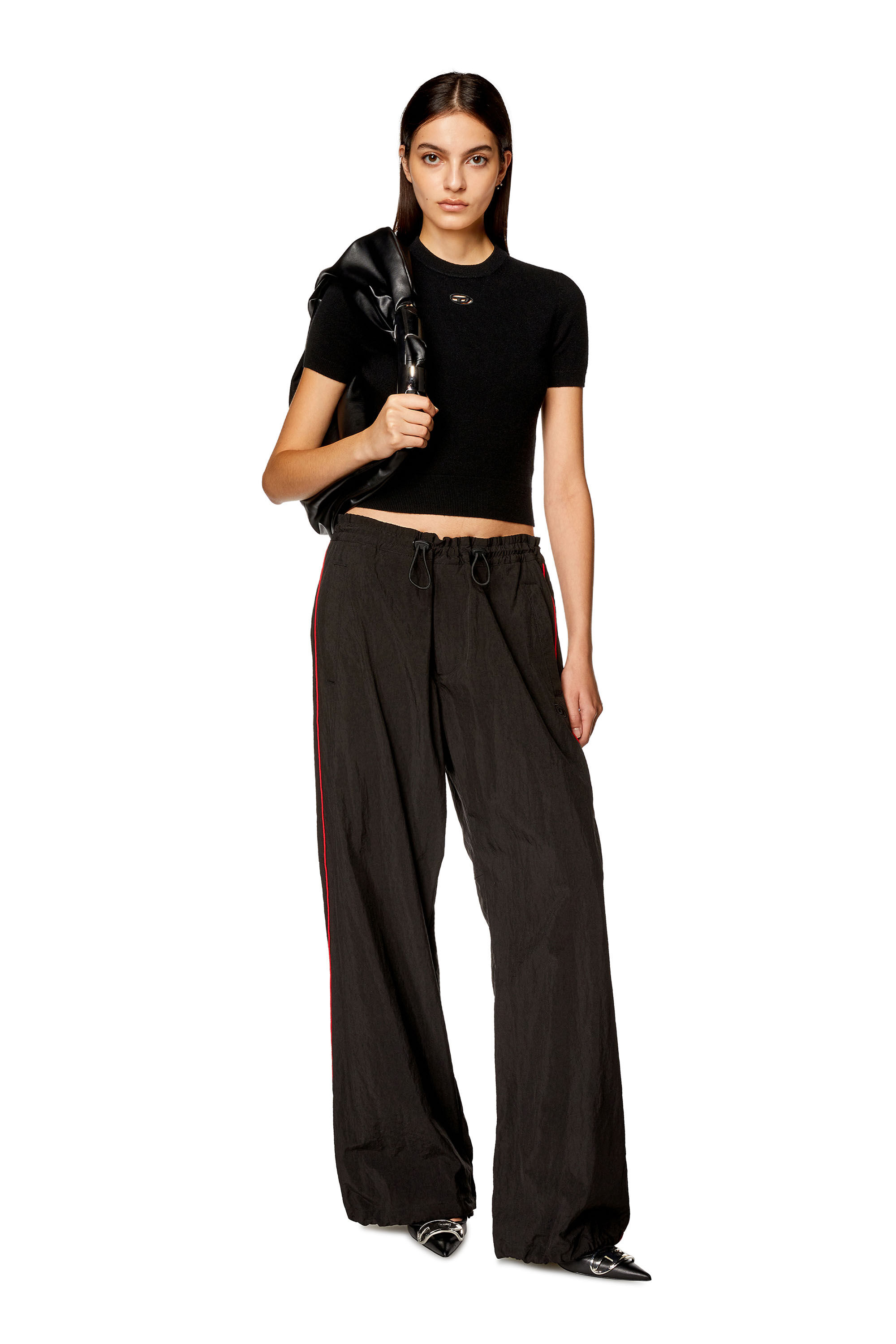 Diesel - M-ARGA, Woman's Wool and cashmere top in Black - 1