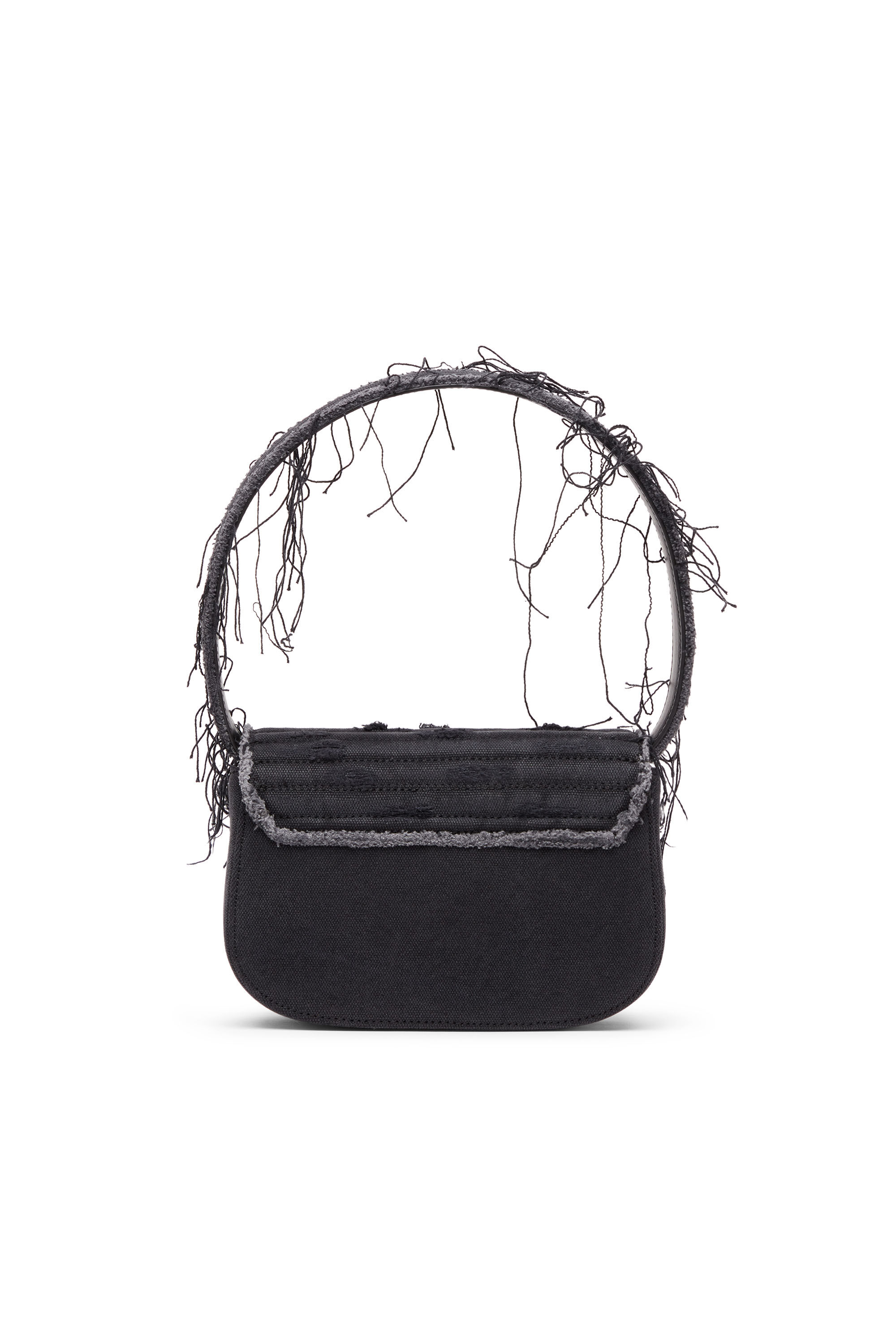 Women's 1DR-Iconic shoulder bag in canvas and leather | Black | Diesel