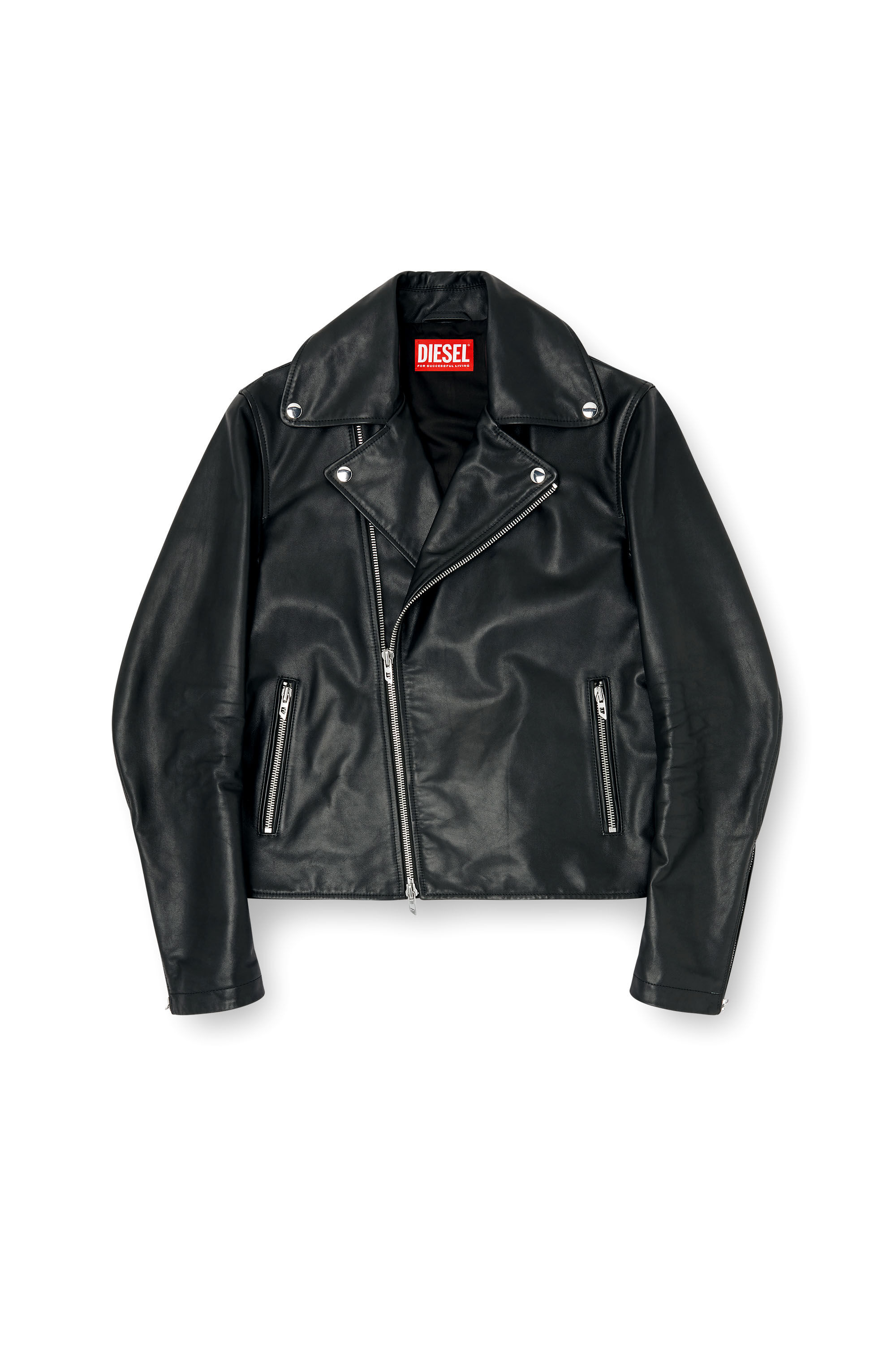 ジャケット・アウター DIESEL NIGHT RIDERS JACKET Men's Biker jacket in waxed leather | Black | Diesel SG