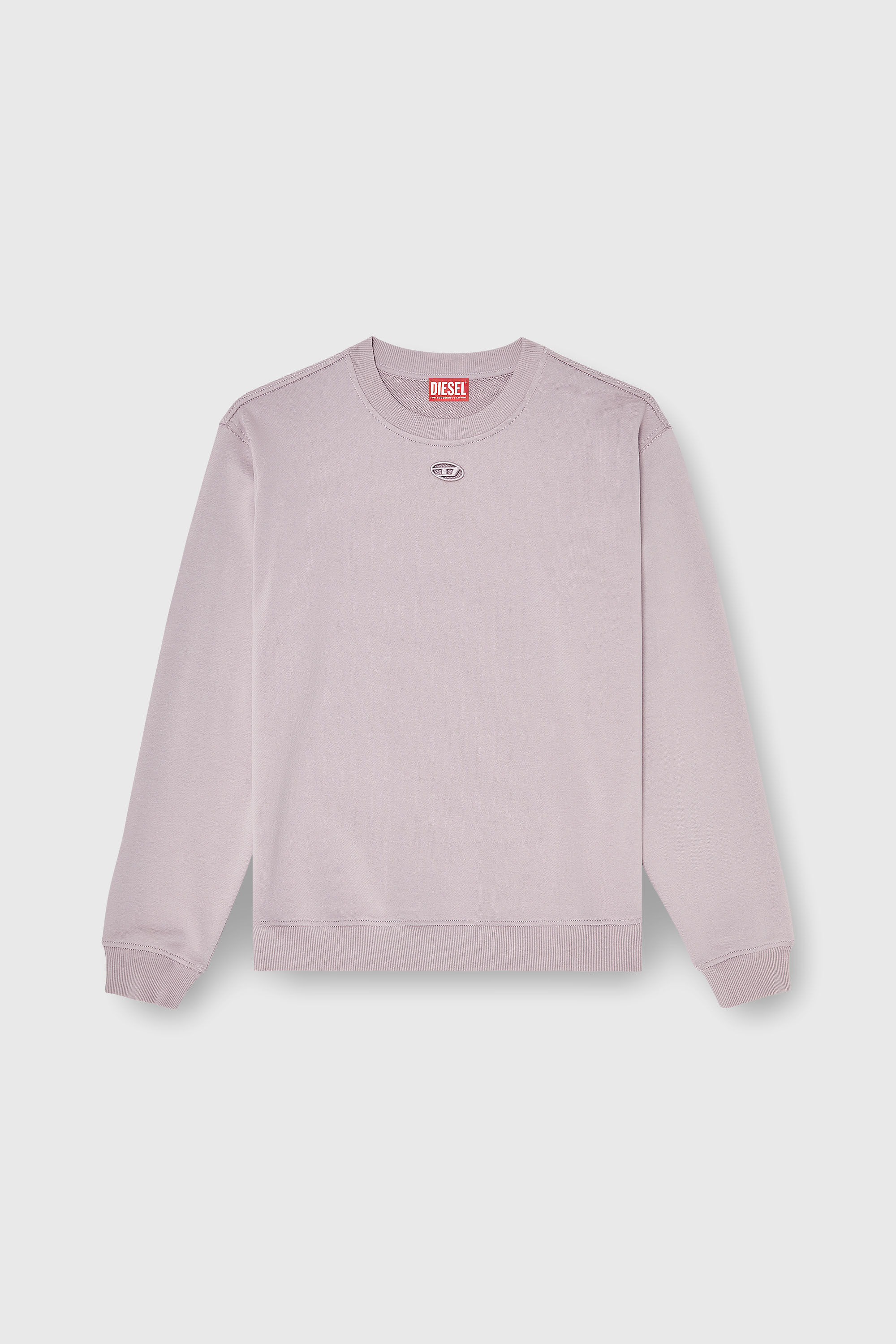 Diesel - F-NORMY-OD, Woman's Cotton sweatshirt with Oval D embroidery in Lilac - 2