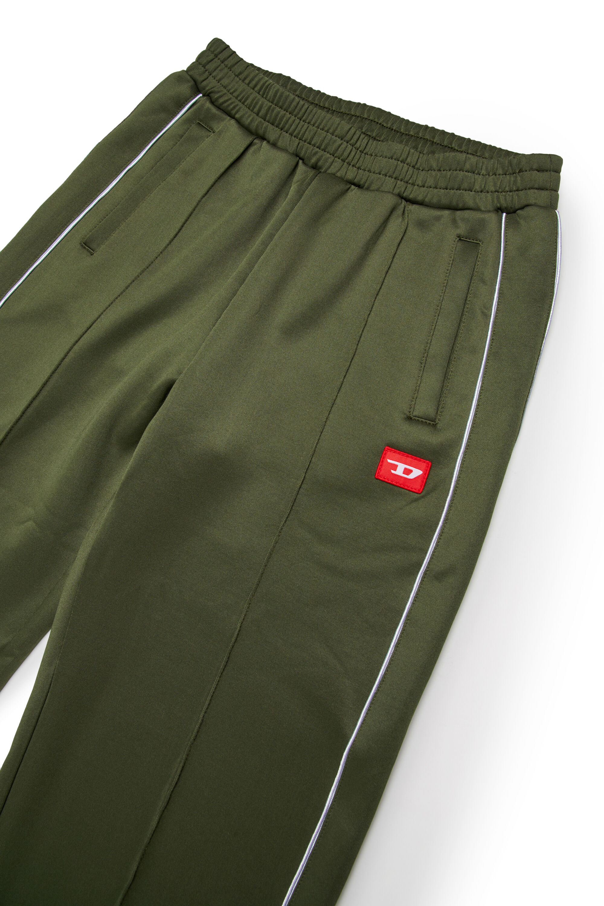 Diesel - PZAMPERD, Man's Cotton pants with side stripes in Green - 3