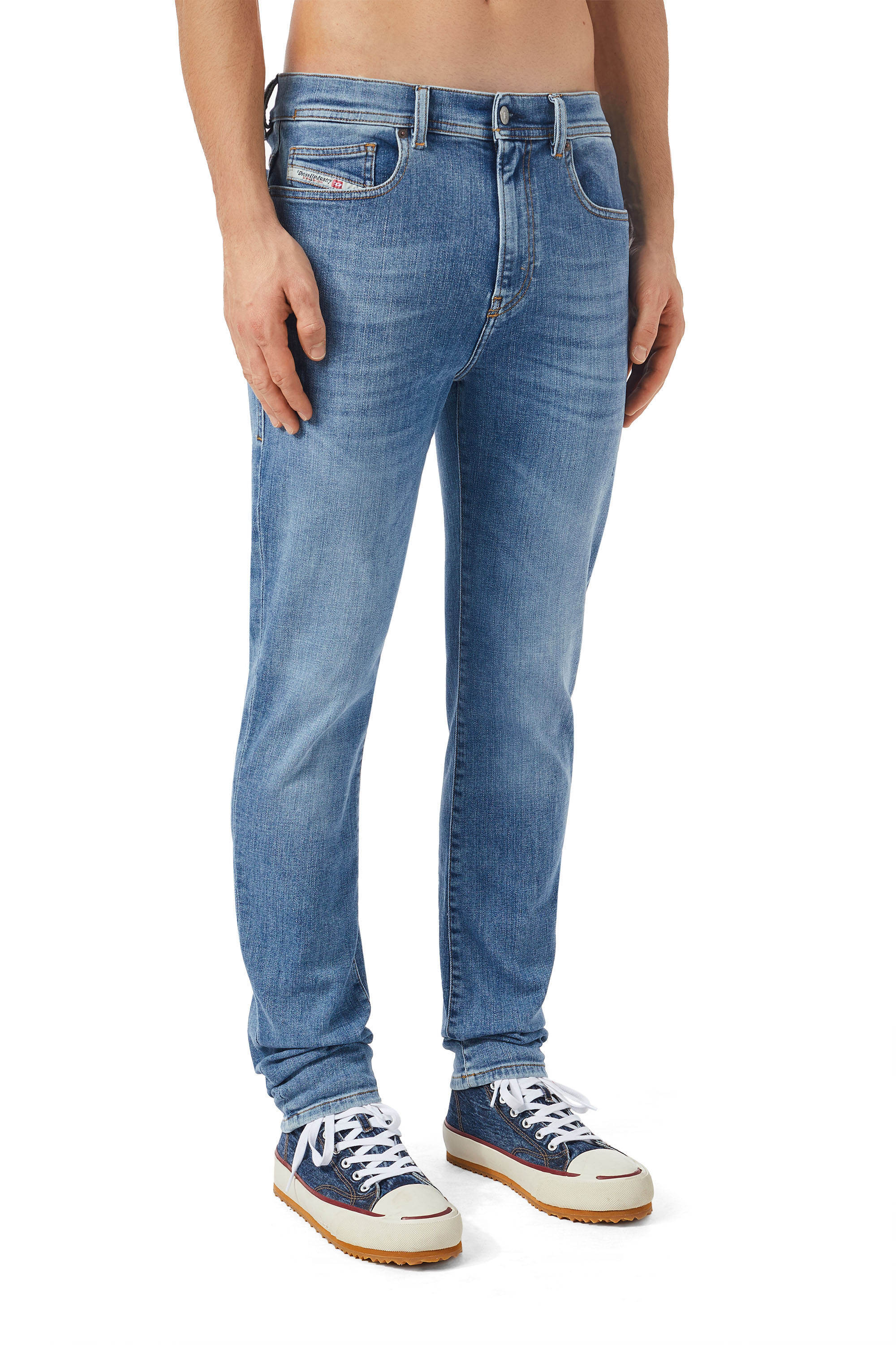 Diesel - Skinny Jeans 1983 D-Amny 09C01, Man's Skinny Jeans - 1983 D-Amny in Medium blue - 5