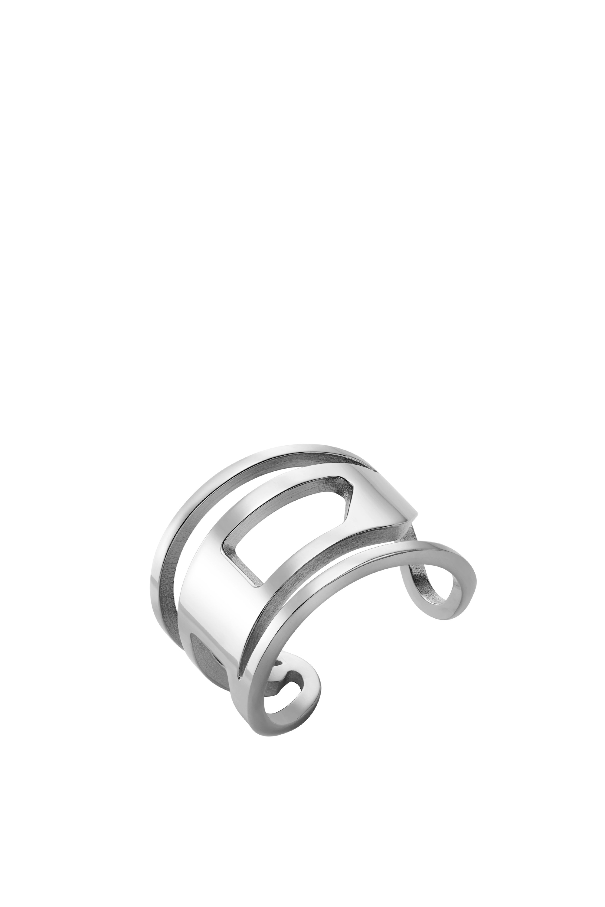 Diesel - DX1548040 JEWEL, Unisex's Stainless Steel Band Ring in Silver - 1