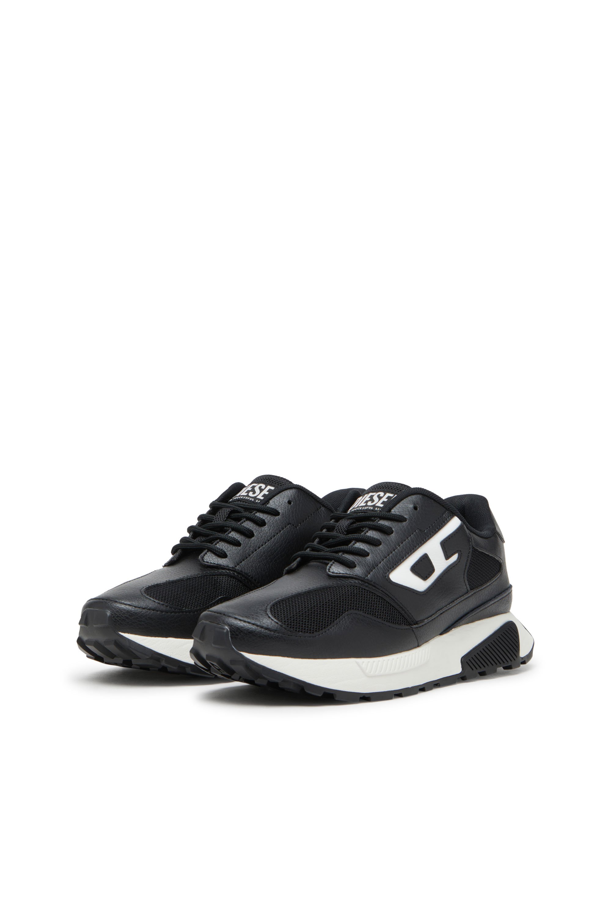 Diesel - S-TAME-D RUNNING, Man's S-Tame-D-Sneakers in mesh, suede and PU in Black - 8